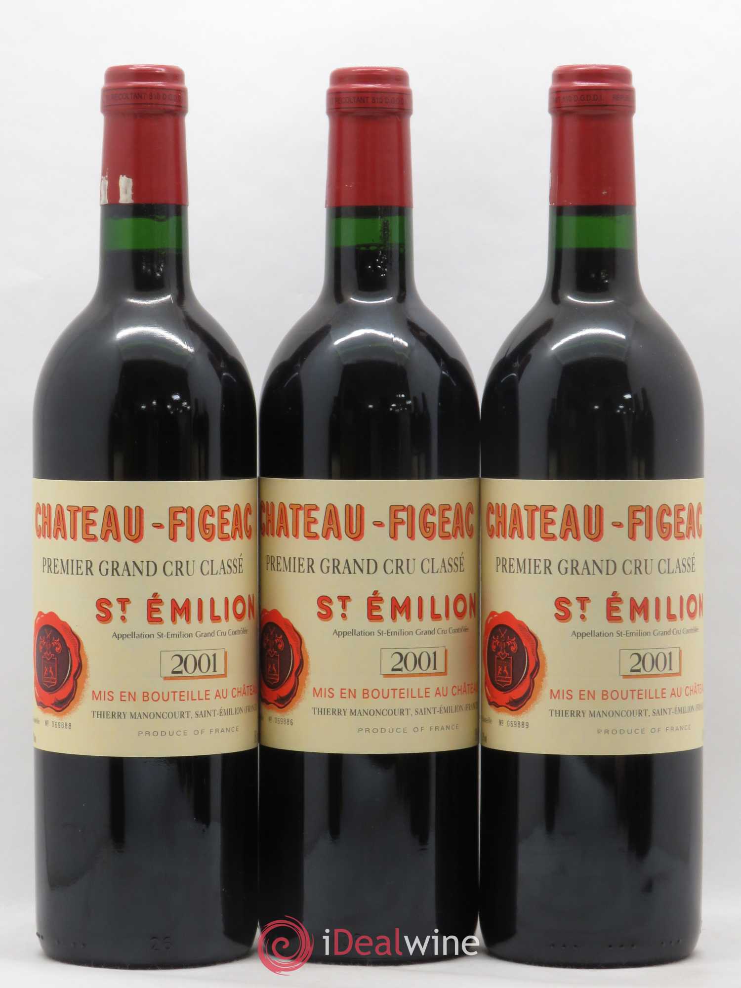 Château Figeac 1er Grand Cru Classé A 2001 - Lot de 6 bouteilles - 1
