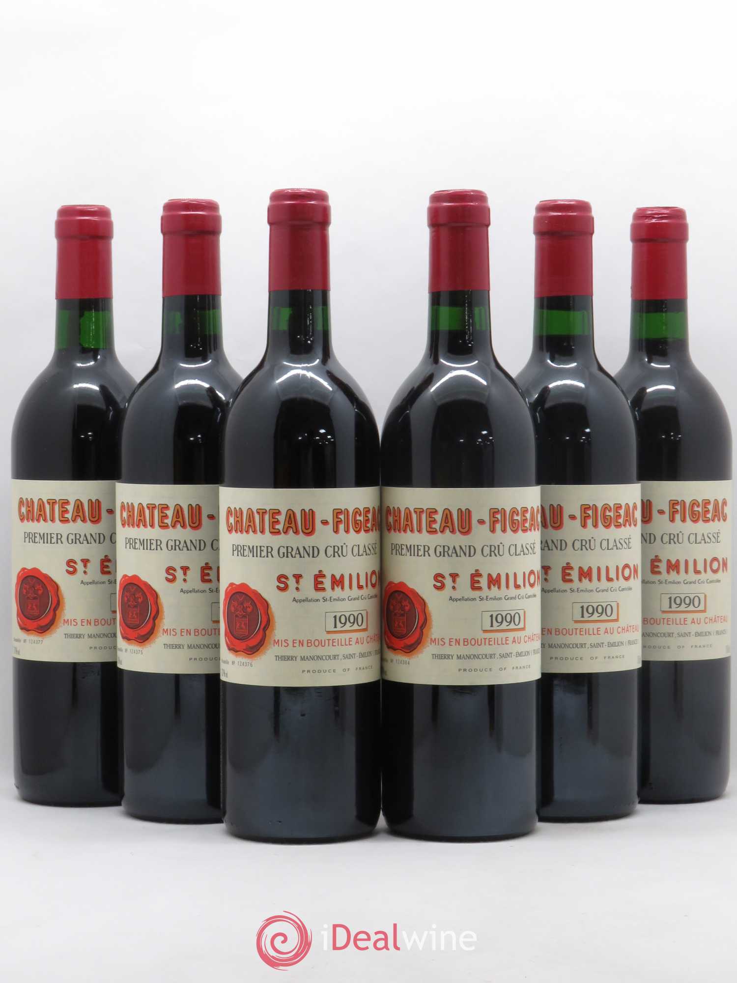 Château Figeac 1er Grand Cru Classé A 1990 - Lot de 6 bouteilles - 0