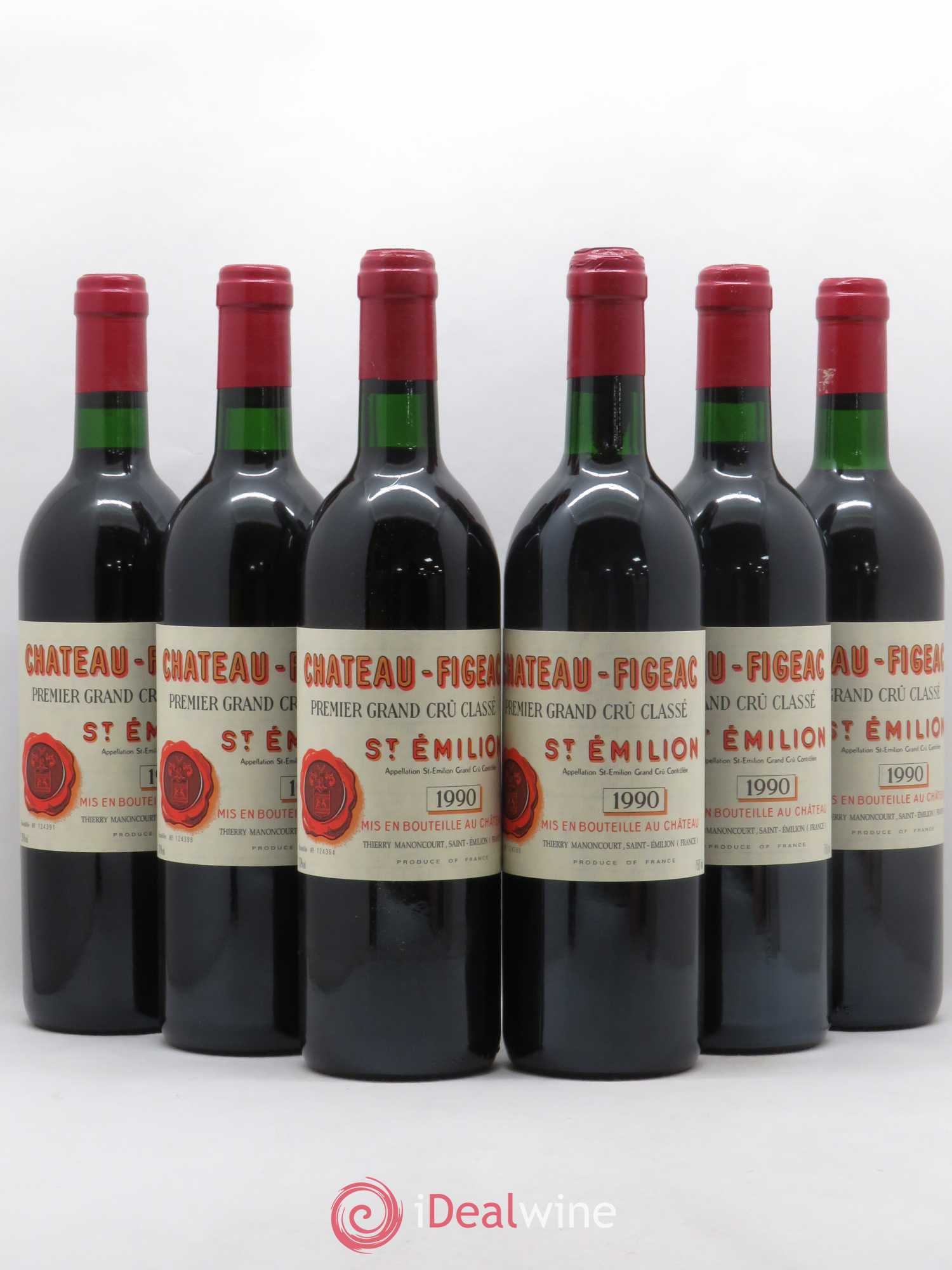 Château Figeac 1er Grand Cru Classé A 1990 - Lot de 6 bouteilles - 0