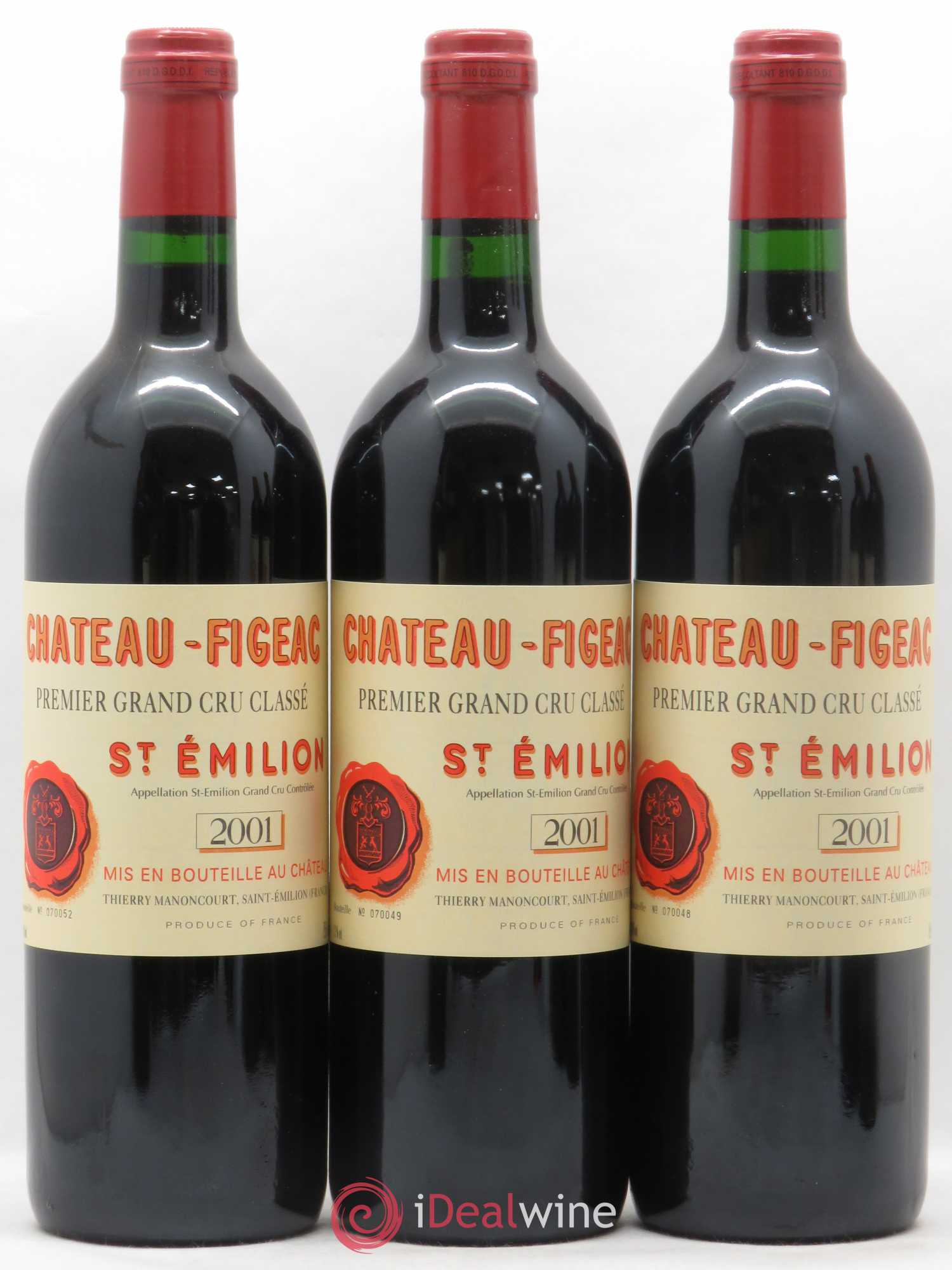Château Figeac 1er Grand Cru Classé A 2001 - Lot de 6 bouteilles - 1