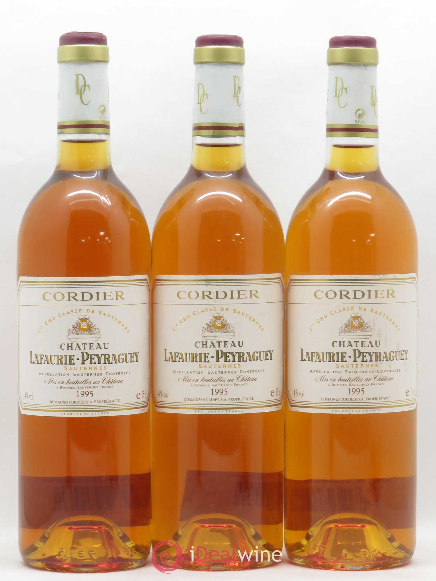 Château Lafaurie-Peyraguey 1er Grand Cru Classé 1995 - Lotto di 3 bottiglie - 0