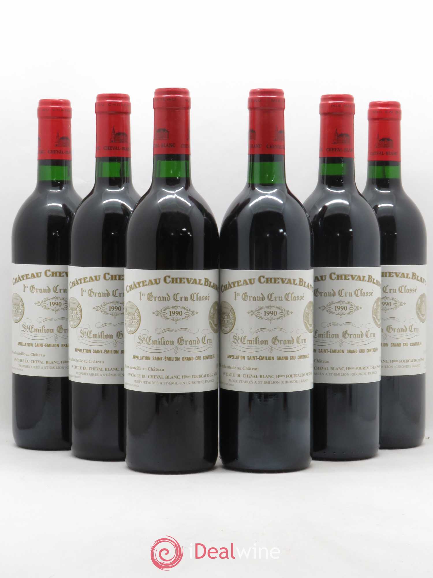 Château Cheval Blanc 1er Grand Cru Classé A 1990 - Lot de 6 bouteilles - 0