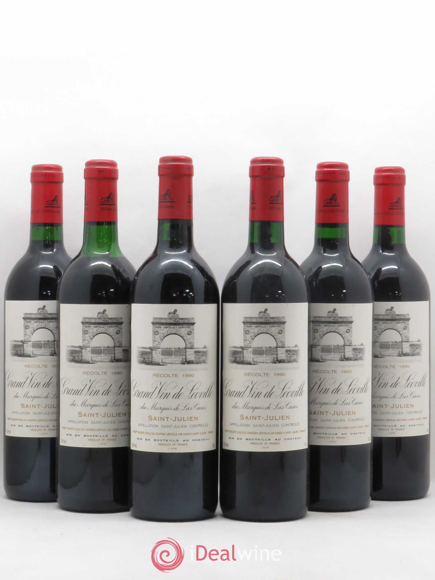 Château Léoville Las Cases 2ème Grand Cru Classé 1990 - Lotto di 6 bottiglie - 0