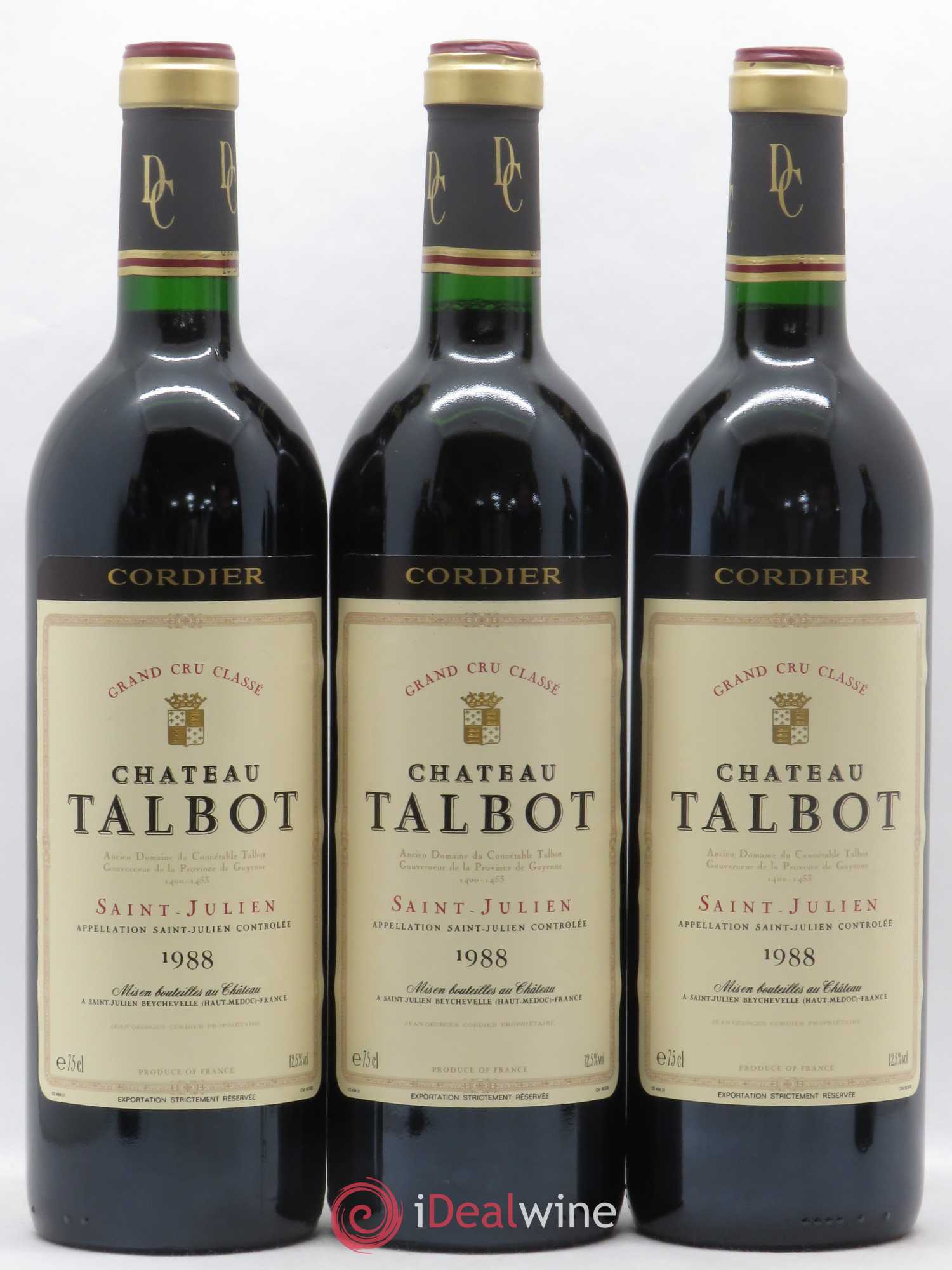Château Talbot 4ème Grand Cru Classé 1988 - Lot de 6 bouteilles - 2