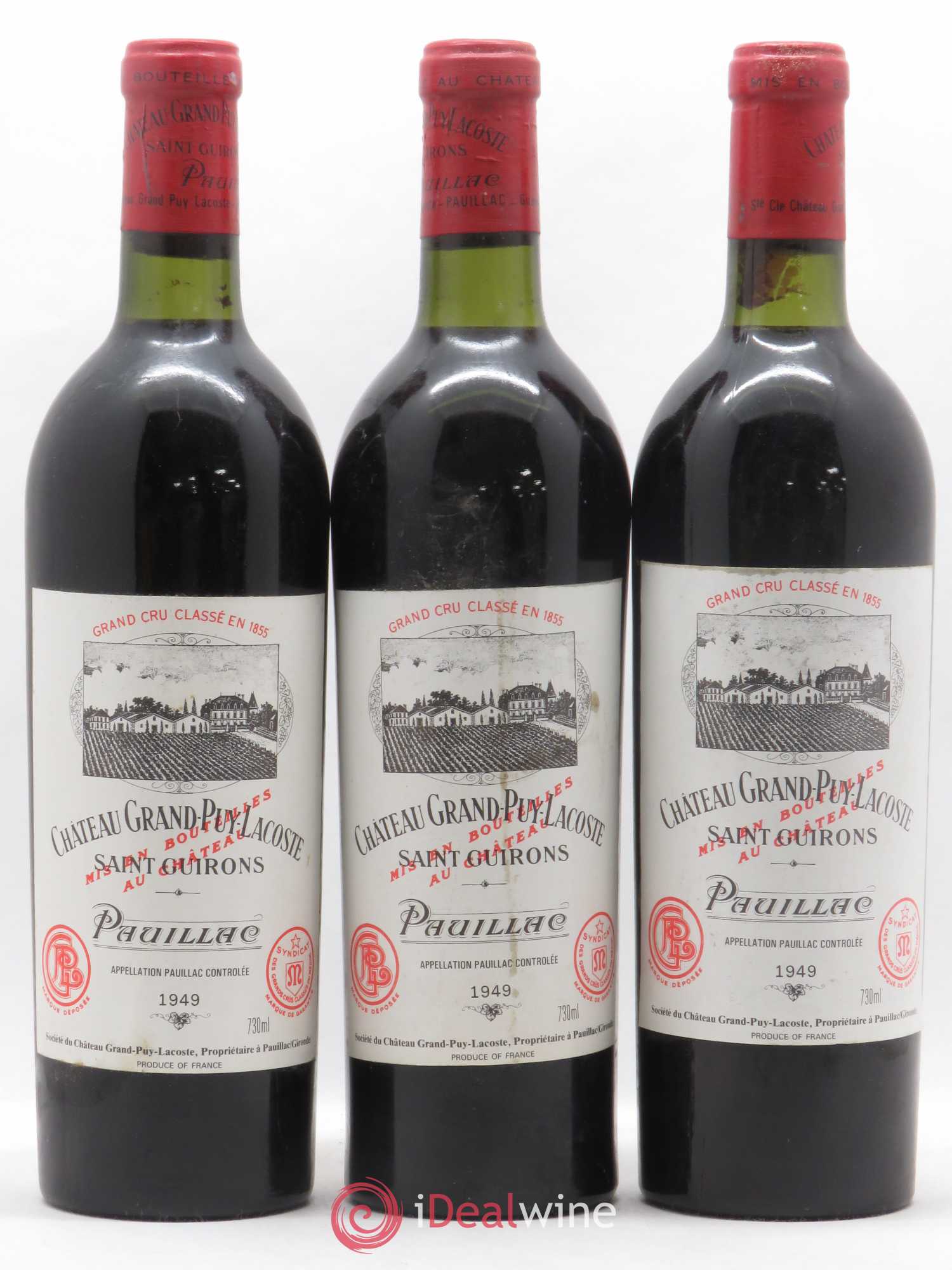 Château Grand Puy Lacoste 5ème Grand Cru Classé 1949 - Lot de 12 bouteilles - 3