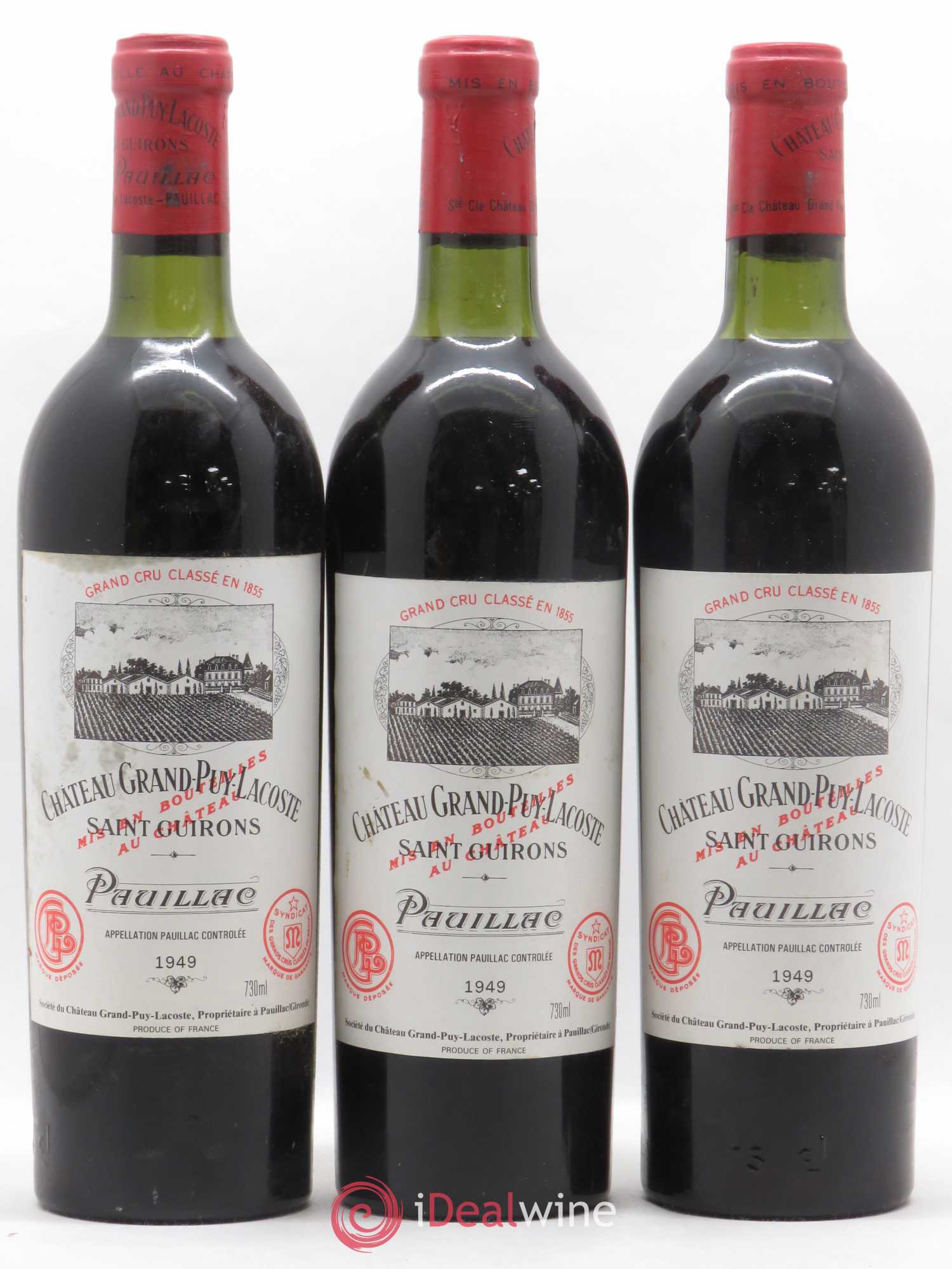 Château Grand Puy Lacoste 5ème Grand Cru Classé 1949 - Lot de 12 bouteilles - 4