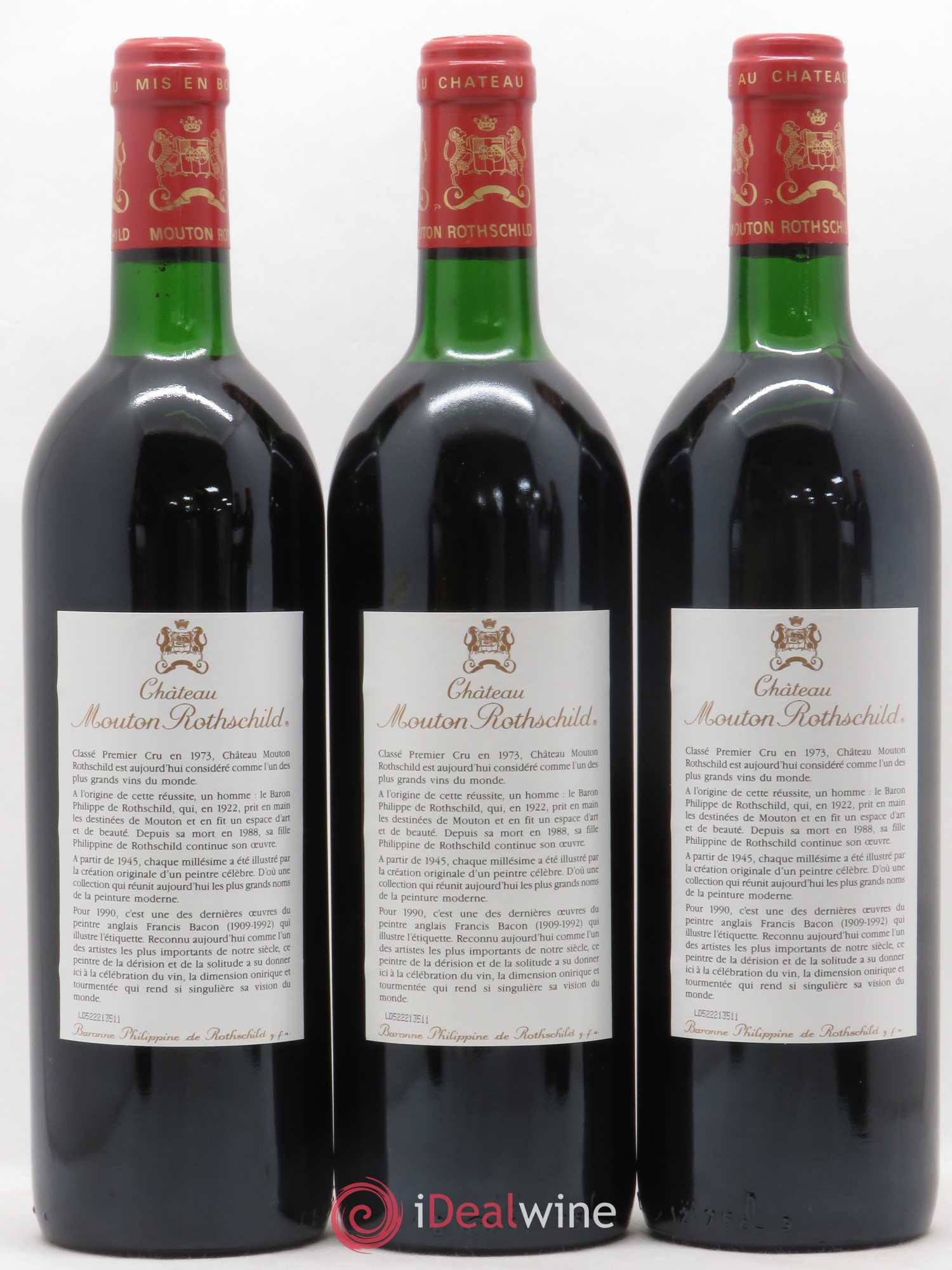 Château Mouton Rothschild 1er Grand Cru Classé 1990 - Lot de 6 bouteilles - 2