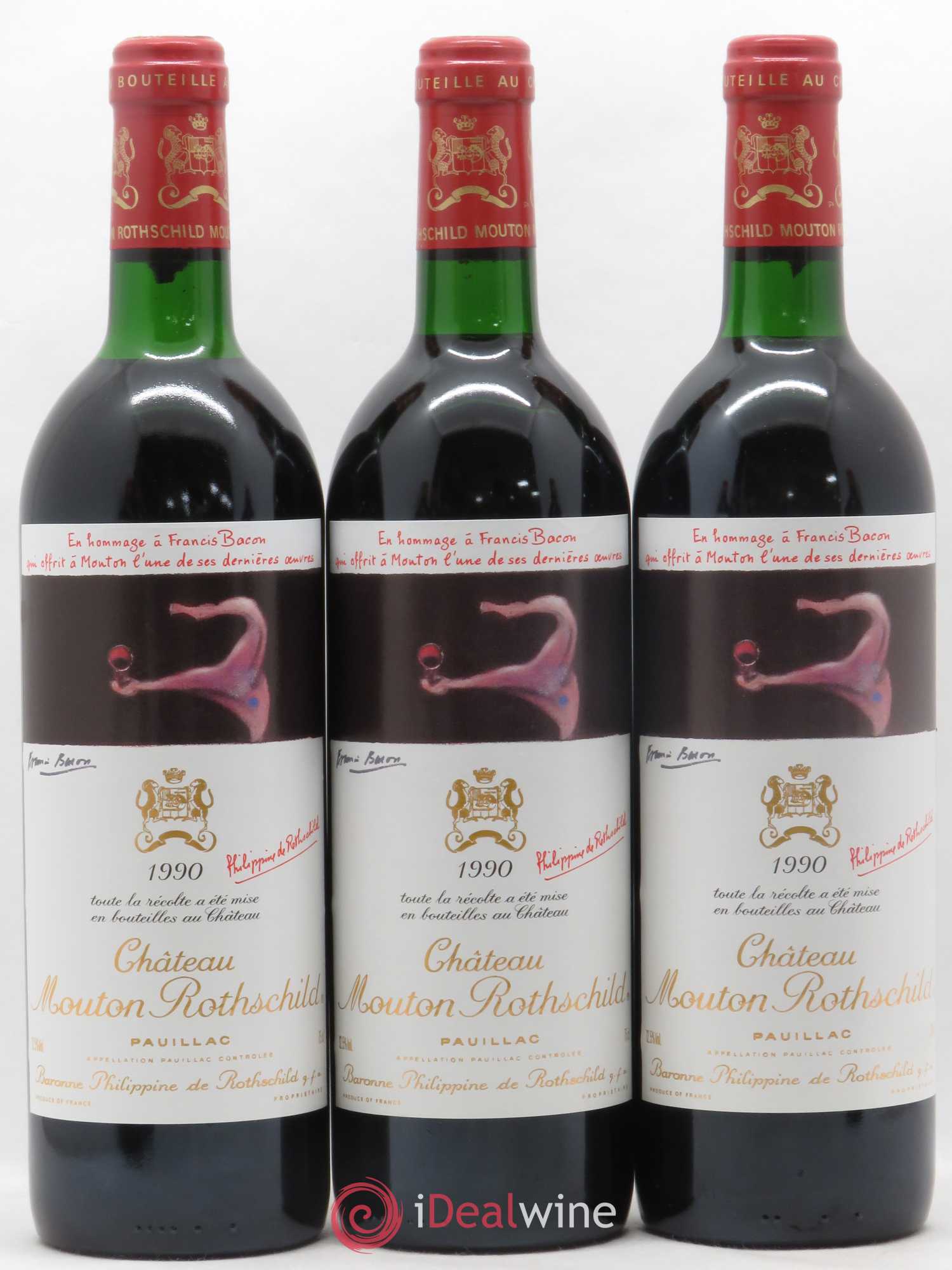 Château Mouton Rothschild 1er Grand Cru Classé 1990 - Lot de 6 bouteilles - 3