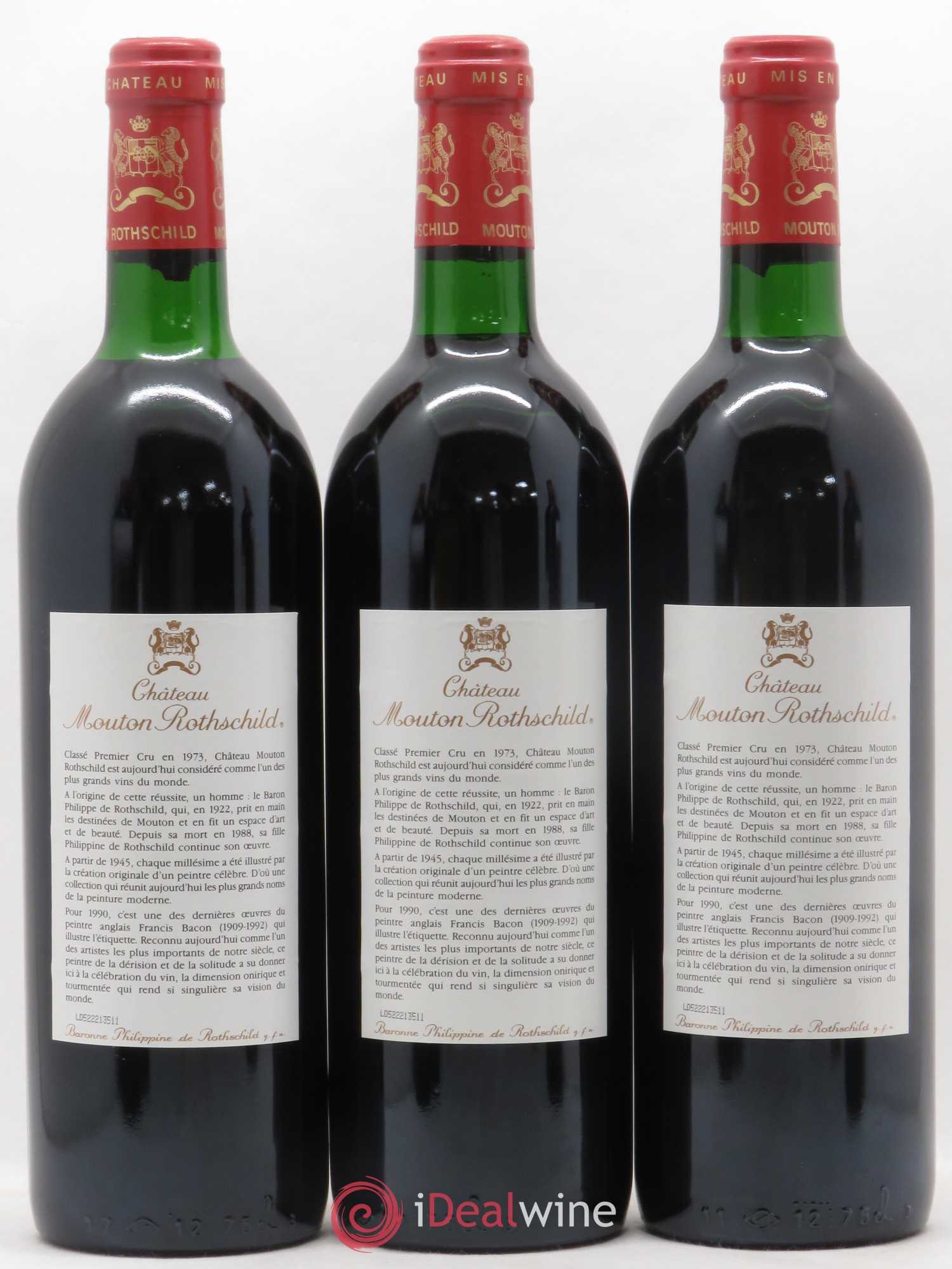 Château Mouton Rothschild 1er Grand Cru Classé 1990 - Lot de 6 bouteilles - 4
