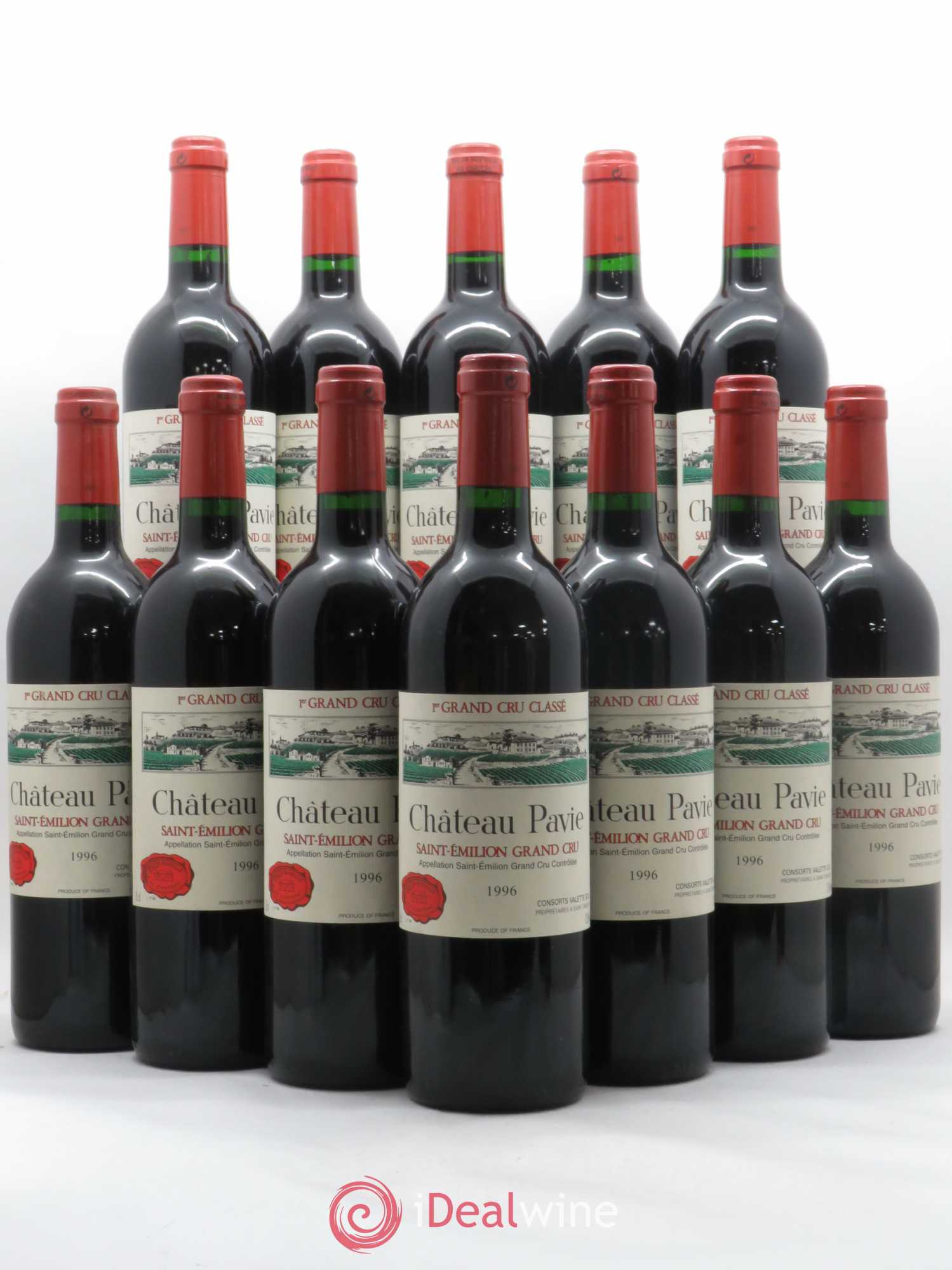 Château Pavie 1er Grand Cru Classé A 1996 - Lot de 12 bouteilles - 0