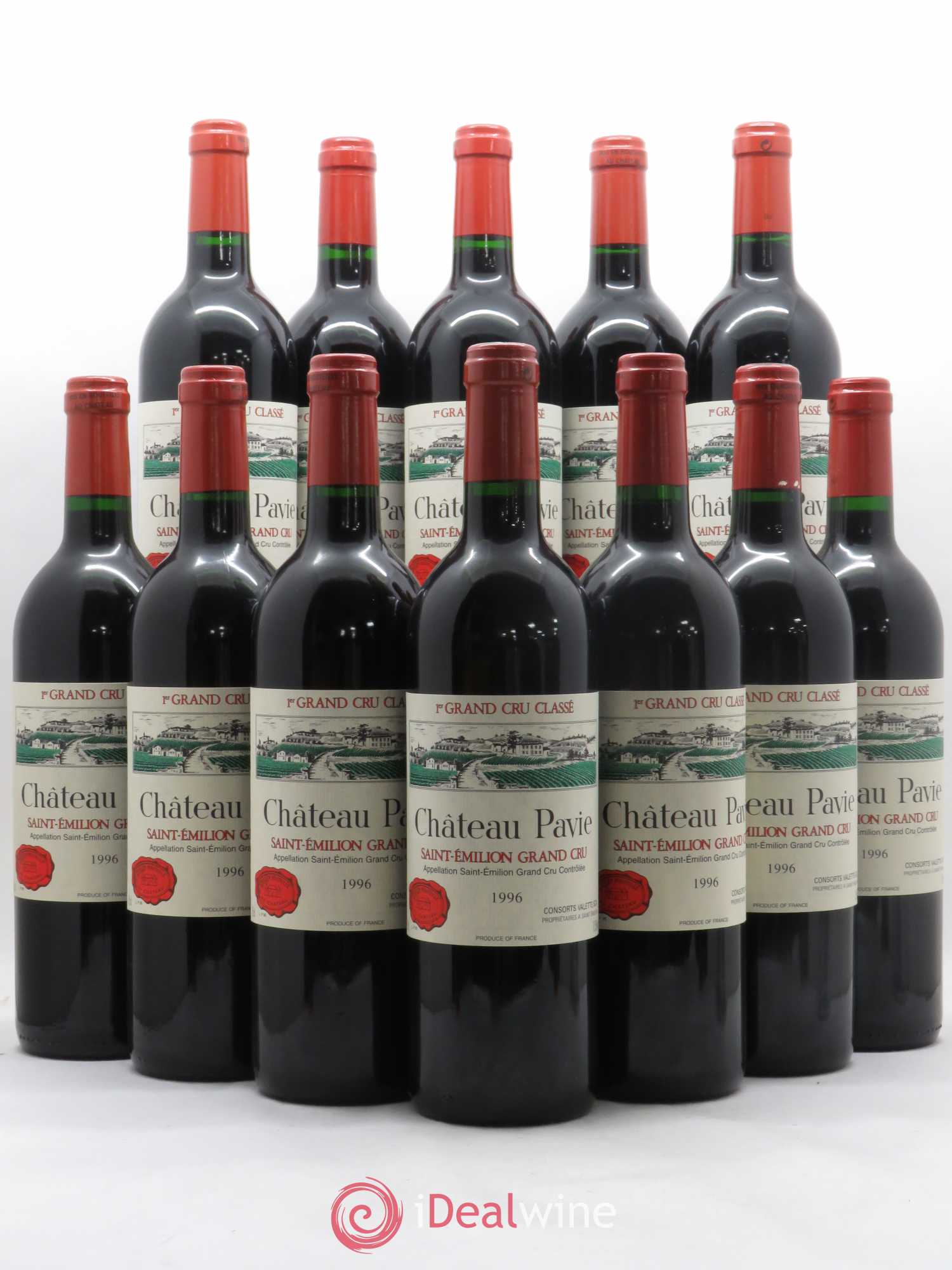 Château Pavie 1er Grand Cru Classé A 1996 - Lot de 12 bouteilles - 0