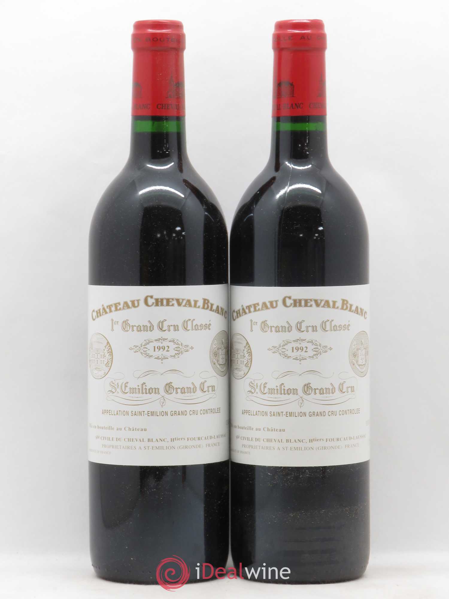Château Cheval Blanc 1er Grand Cru Classé A 1992 - Lot de 2 bouteilles - 0