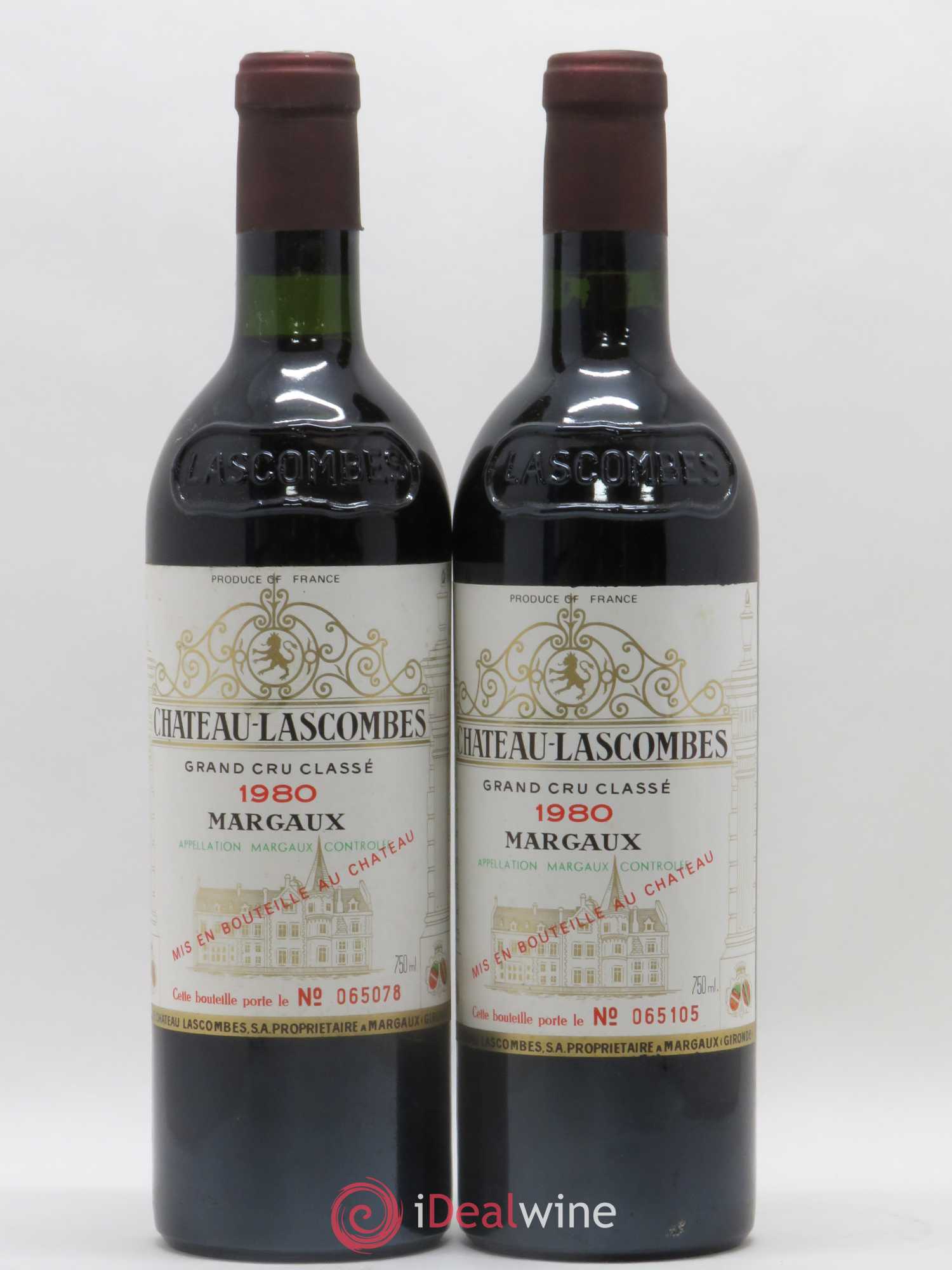 Château Lascombes 2ème Grand Cru Classé 1980 - Lot de 2 bouteilles - 0