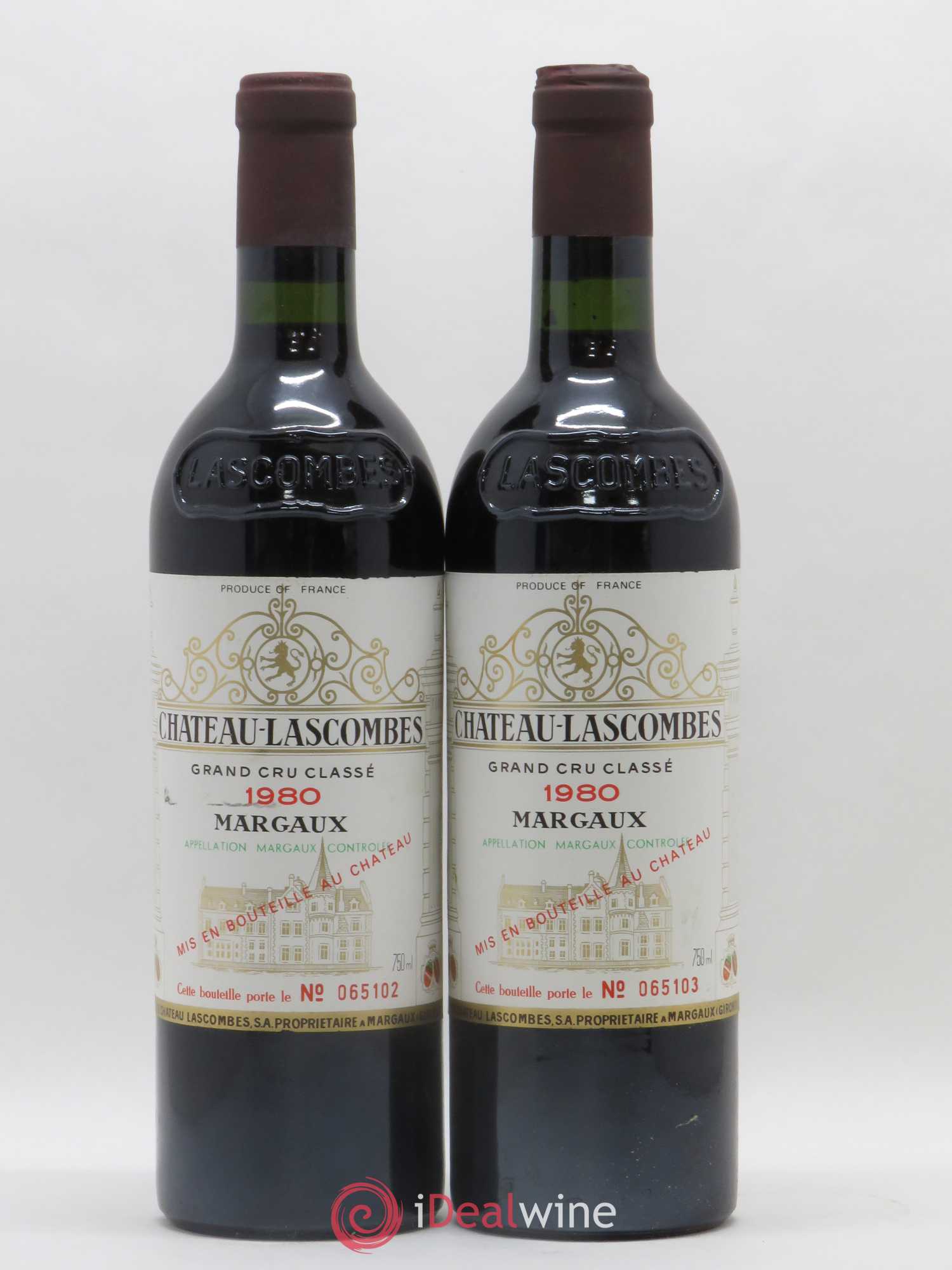 Château Lascombes 2ème Grand Cru Classé 1980 - Lot de 2 bouteilles - 0