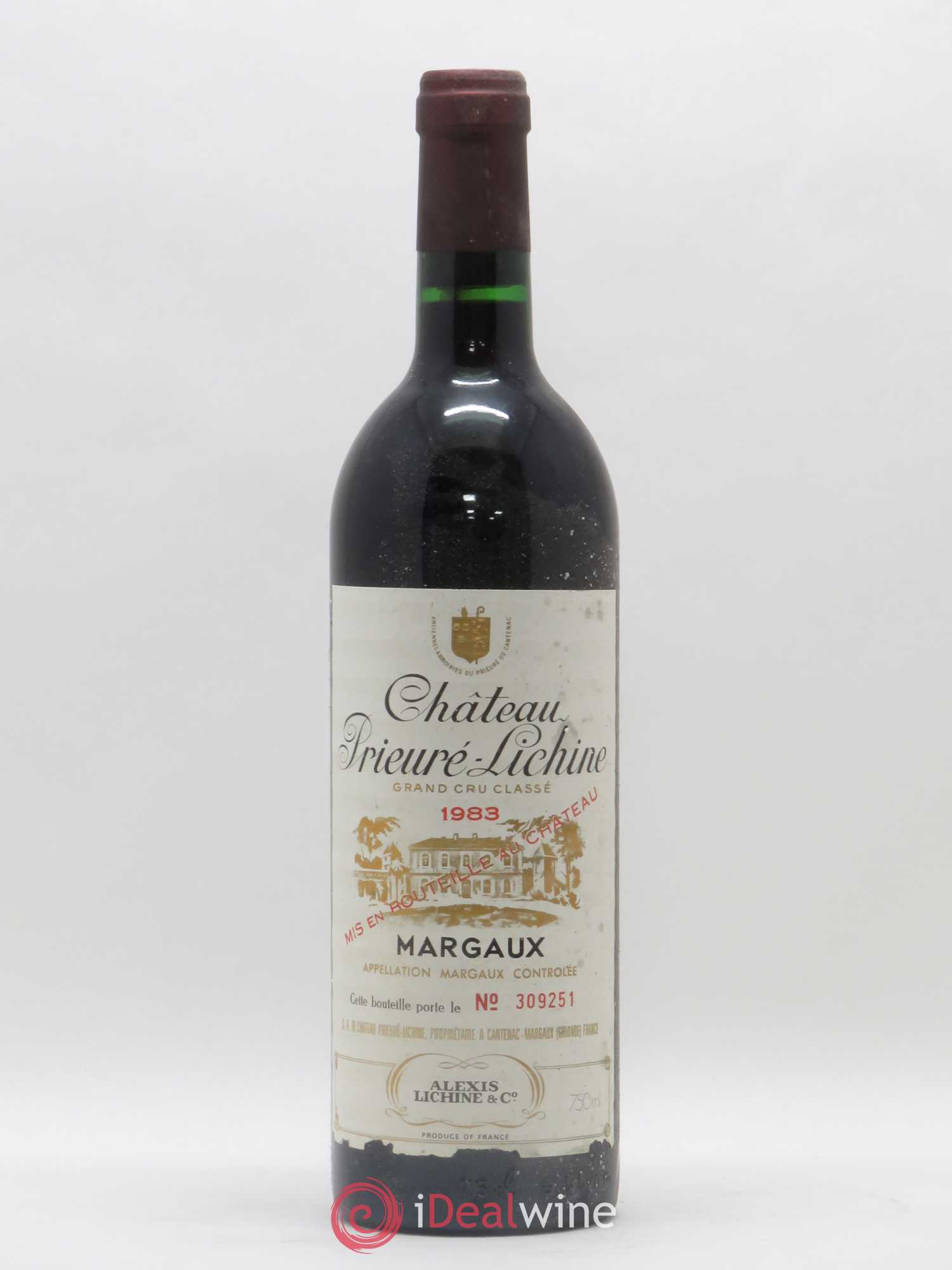 Château Prieuré Lichine 4ème Grand Cru Classé 1983 - Posten von 1 Flasche - 0