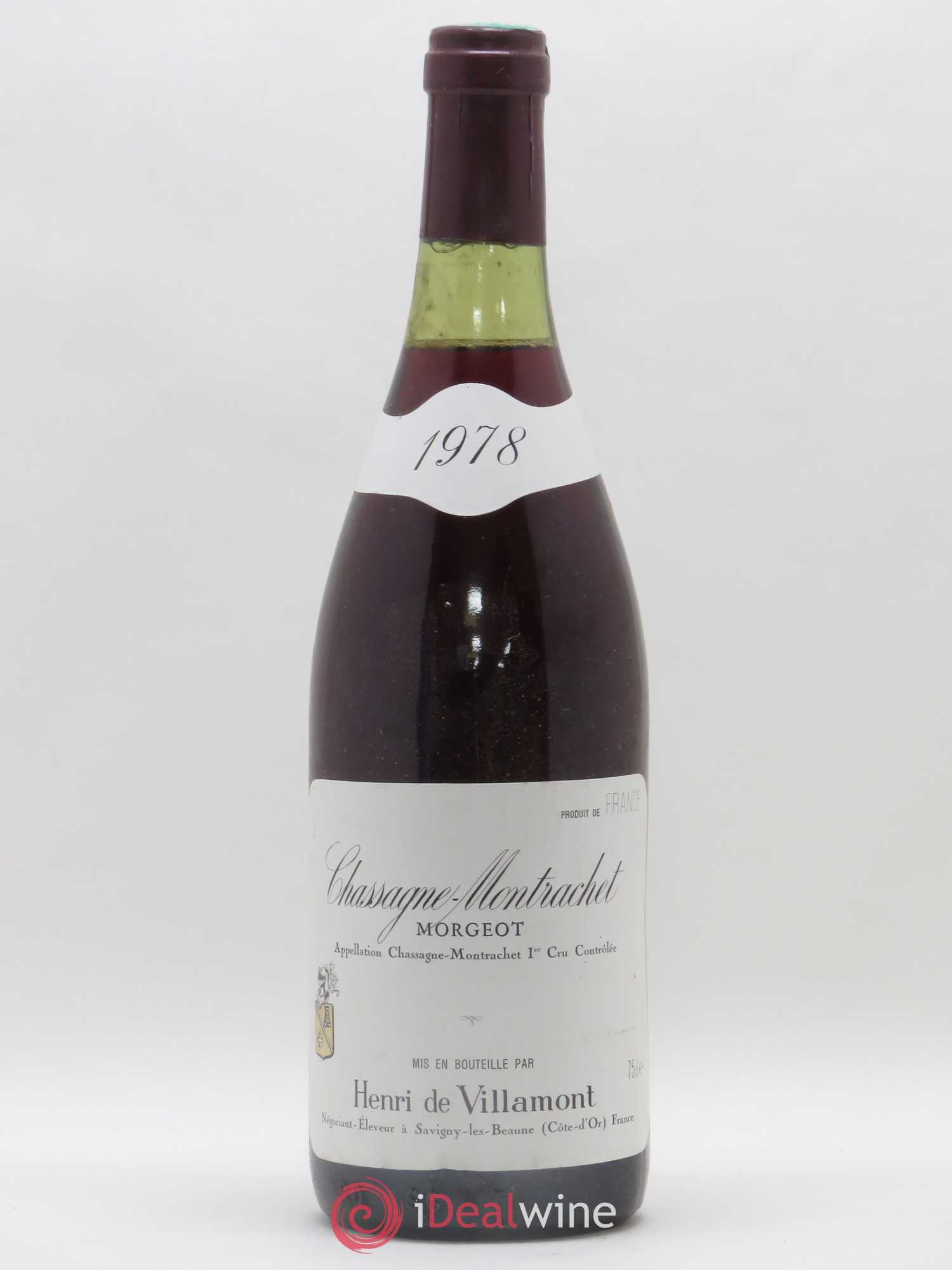 Chassagne-Montrachet 1er Cru Morgeot Fernand et Laurent Pillot (Domaine) 1978 - Lot de 1 bouteille - 0