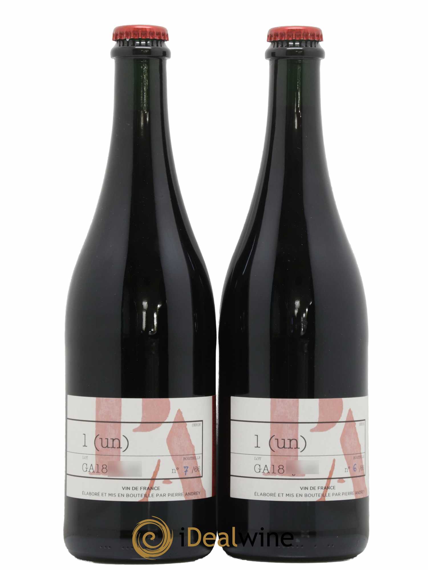 Vin de France 1 (un) GA 18 Rouge Pierre Andrey 2018 - Lot de 2 bouteilles - 0