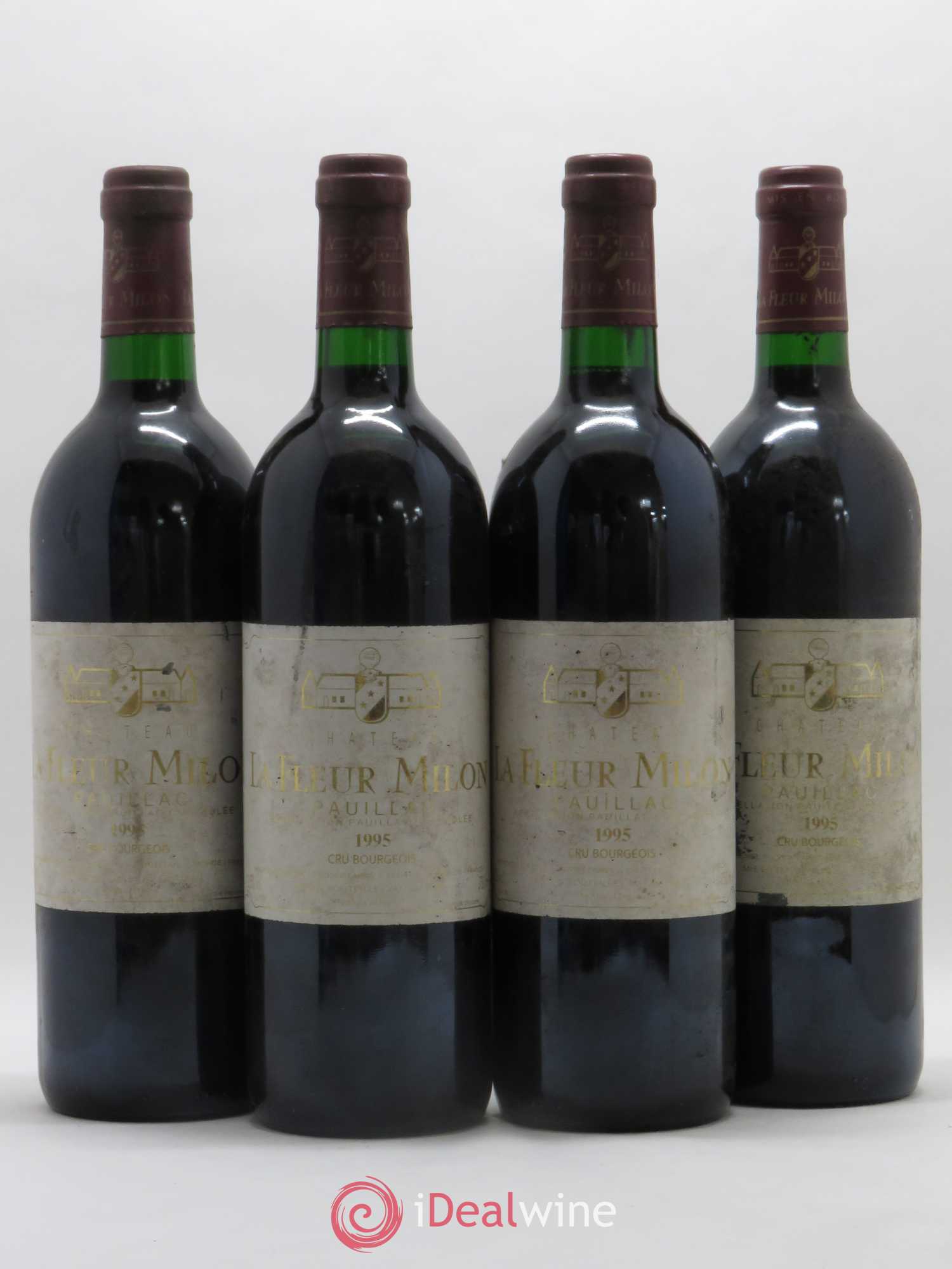 Château la Fleur Milon Cru Bourgeois 1995 - Lot de 4 bouteilles - 0