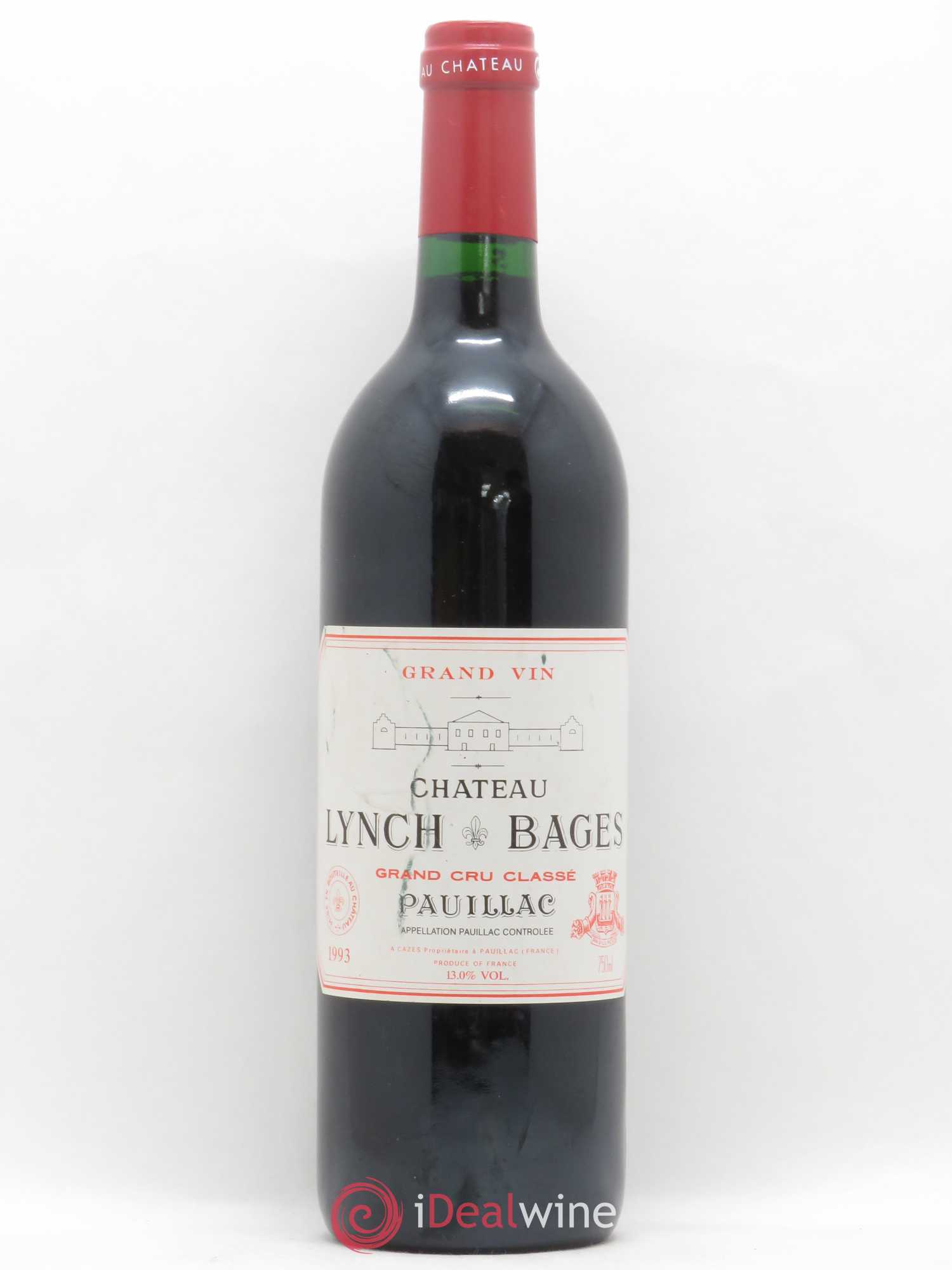 Château Lynch Bages 5ème Grand Cru Classé 1993 - Lot de 1 bouteille - 0