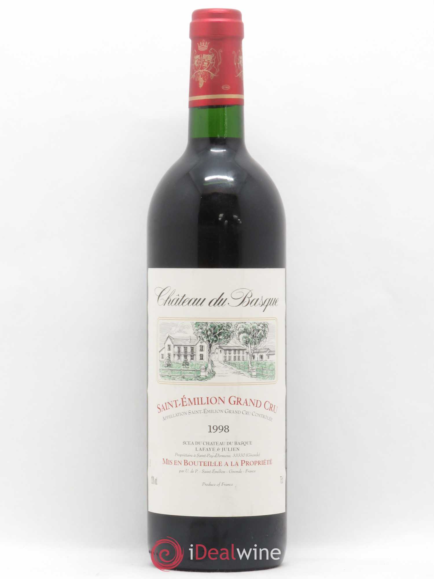 Saint-Émilion Grand Cru Château du Basque 1998 - Lot de 1 bouteille - 0