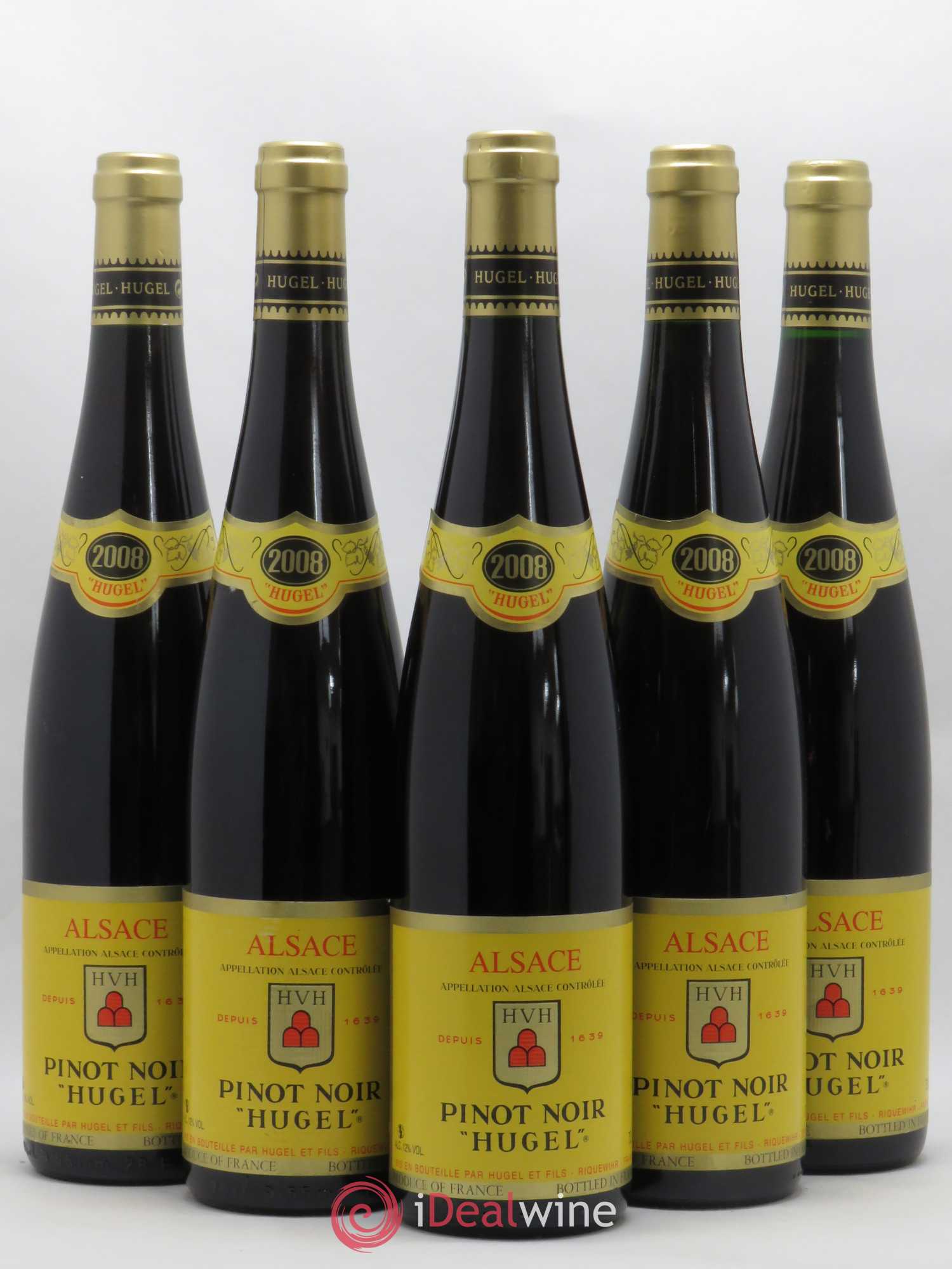 Alsace Pinot noir Domaine Hugel (sans prix de réserve) 2008 - Posten von 5 Flaschen - 0