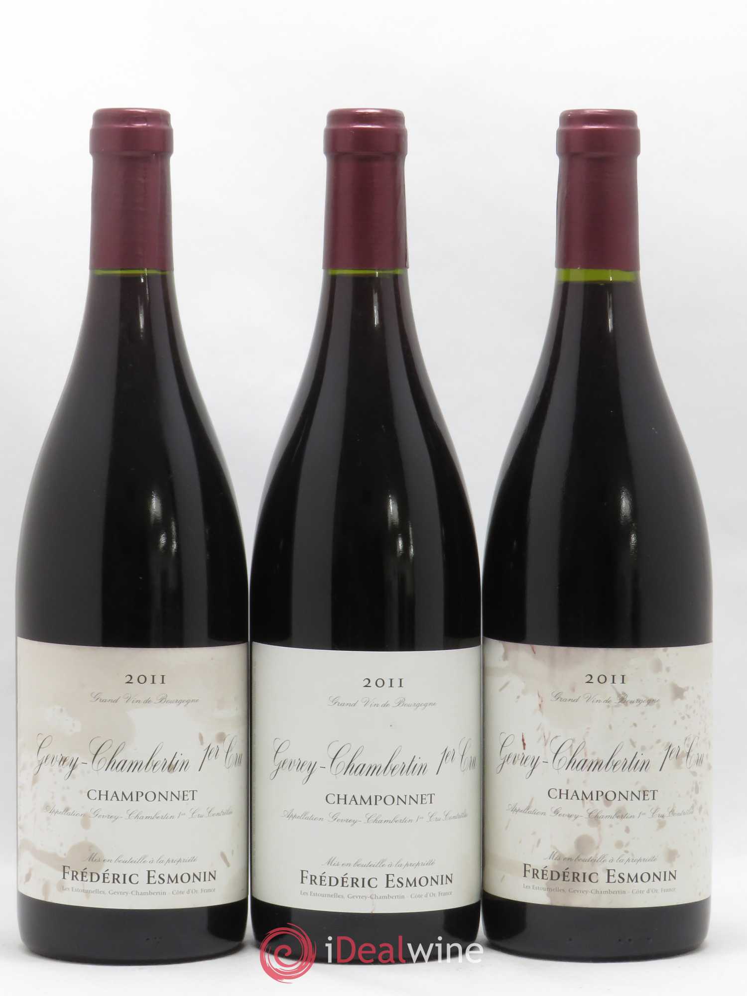 Gevrey-Chambertin 1er Cru Champonnet Frederic Esmonin 2011 - Lot de 3 bouteilles - 0