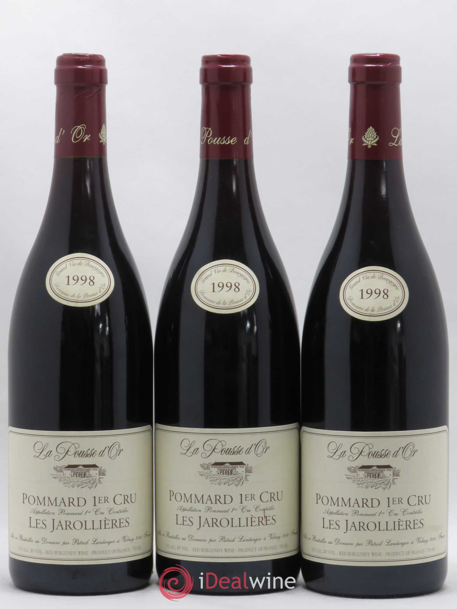 Pommard 1er Cru Les Jarollières La Pousse d'Or (Domaine de) 1998 - Lot de 3 bouteilles - 0