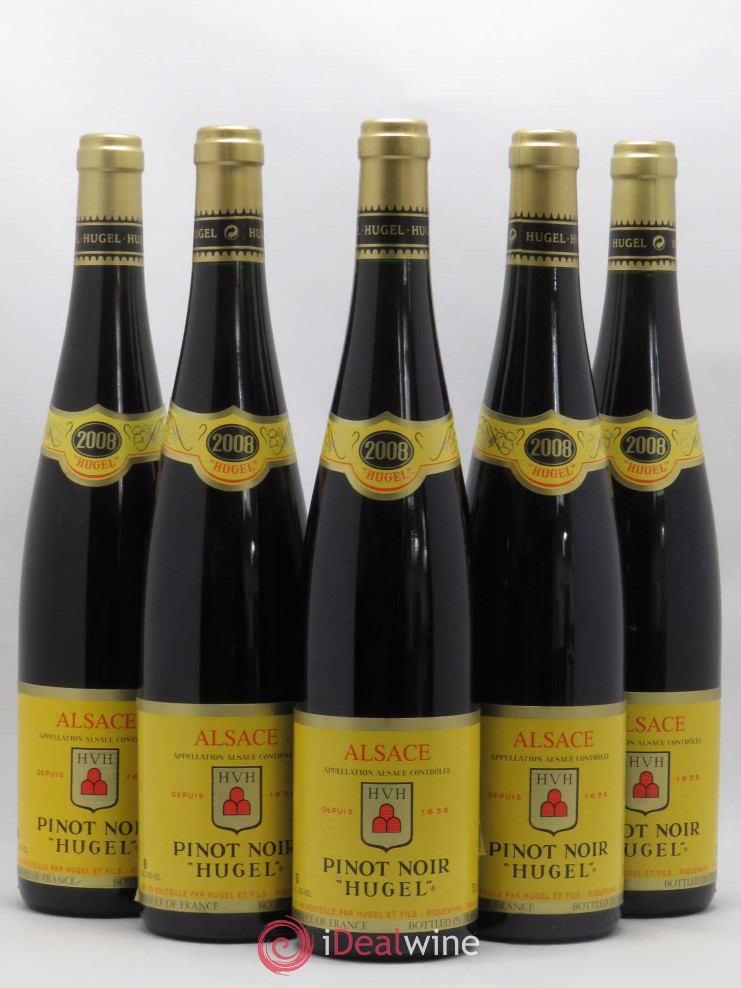 Alsace Pinot noir Domaine Hugel (sans prix de réserve) 2008 - Posten von 5 Flaschen - 0