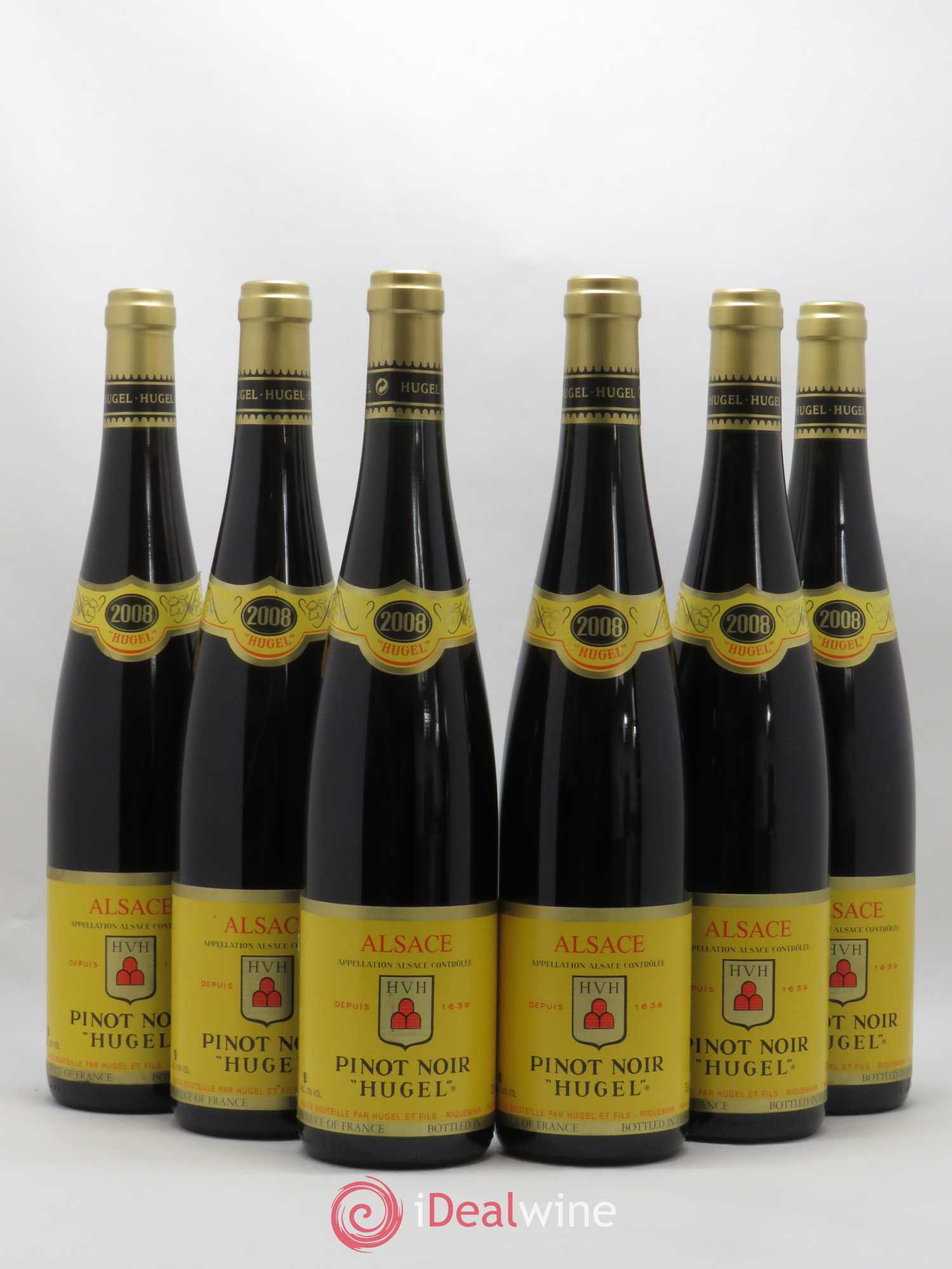Alsace Pinot noir Domaine Hugel (sans prix de réserve) 2008 - Posten von 6 Flaschen - 0