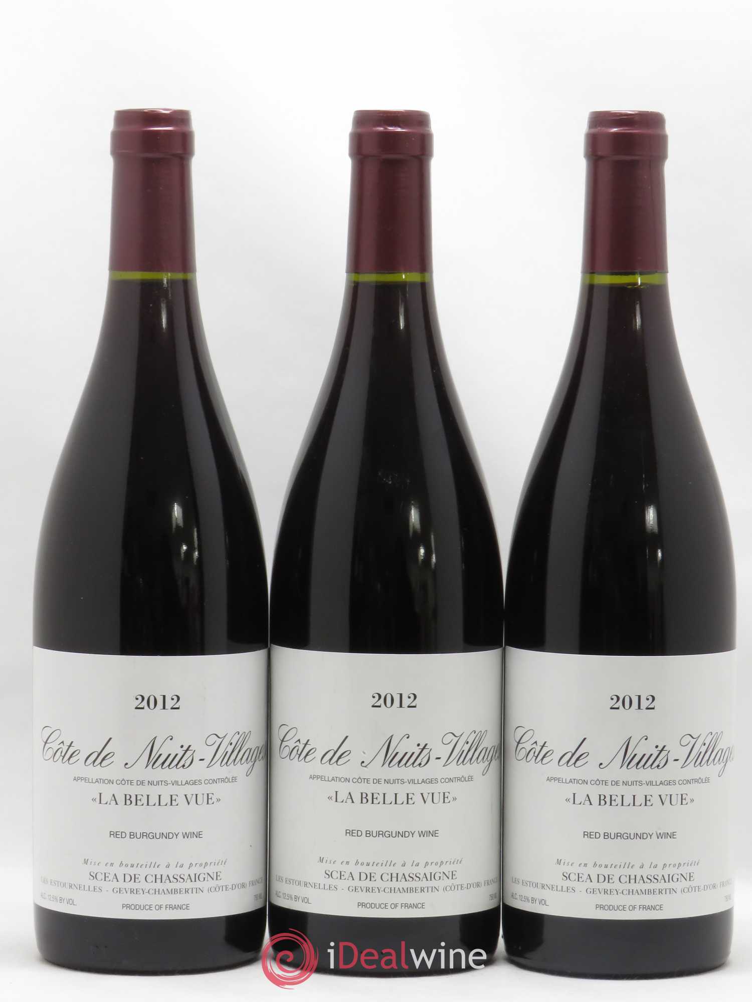 Côte de Nuits-Villages La Belle Vue SCEA Chassaigne 2012 - Posten von 6 Flaschen - 1