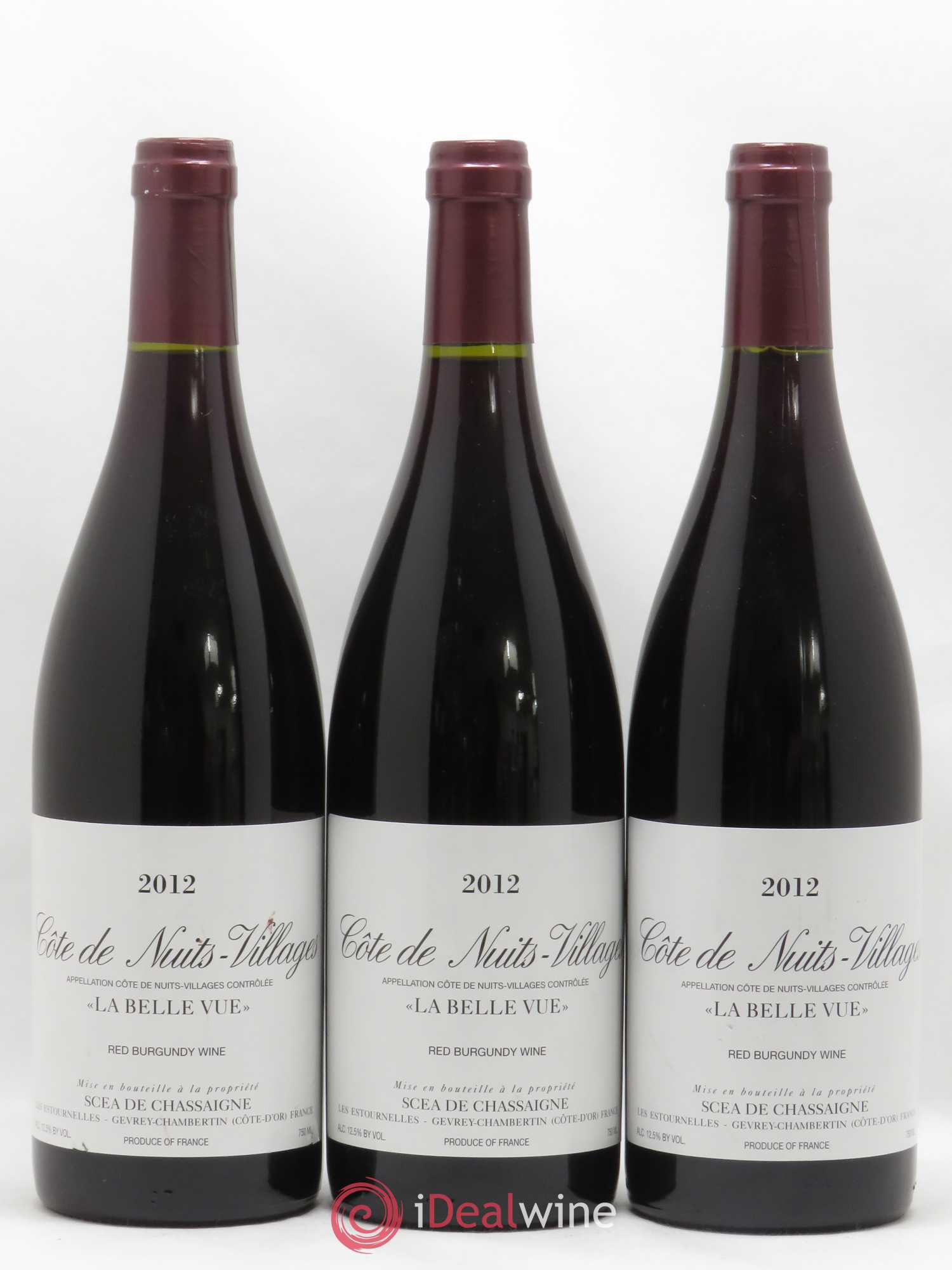 Côte de Nuits-Villages La Belle Vue SCEA Chassaigne 2012 - Posten von 6 Flaschen - 2