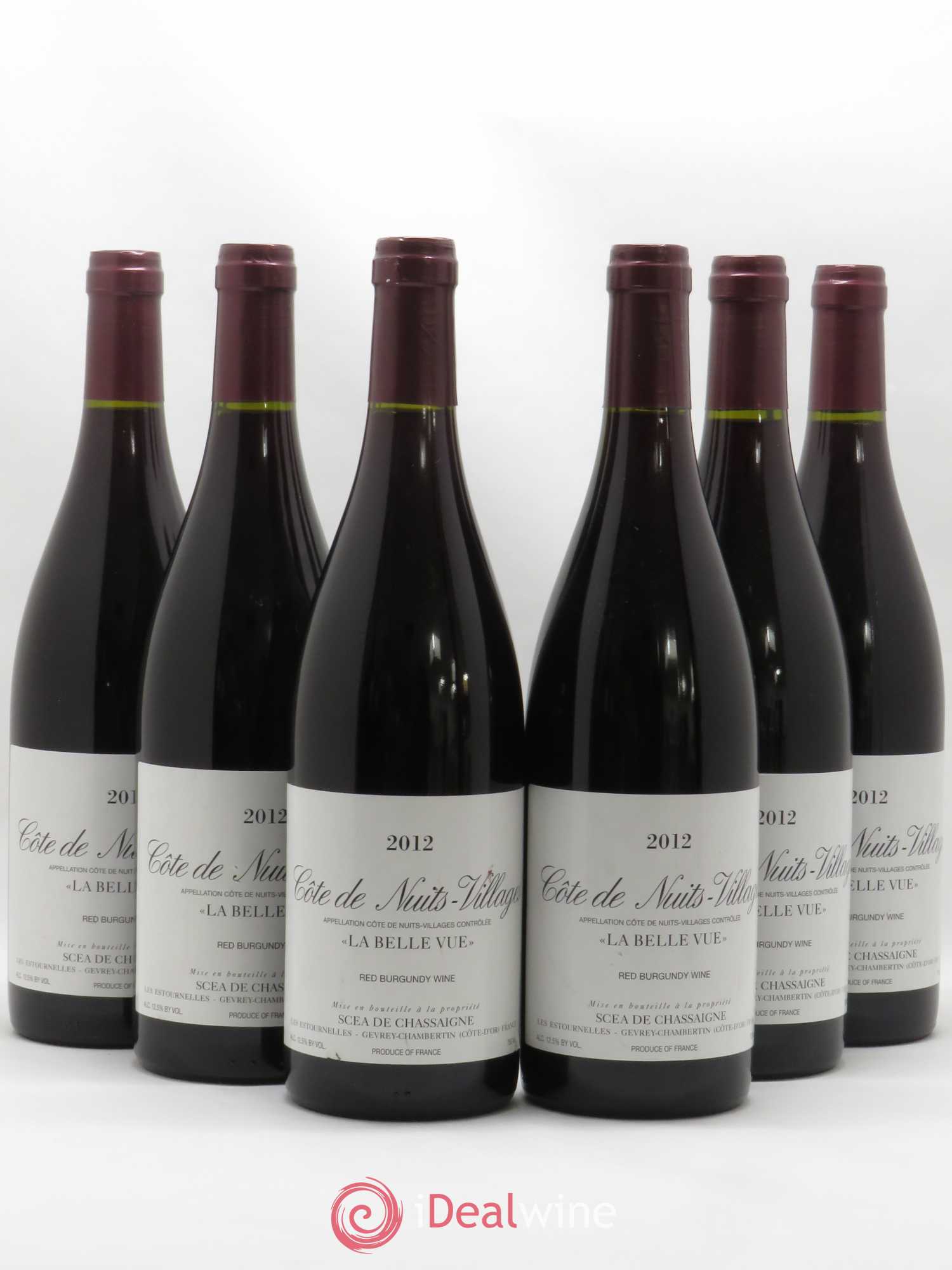 Côte de Nuits-Villages La Belle Vue SCEA Chassaigne 2012 - Posten von 6 Flaschen - 0