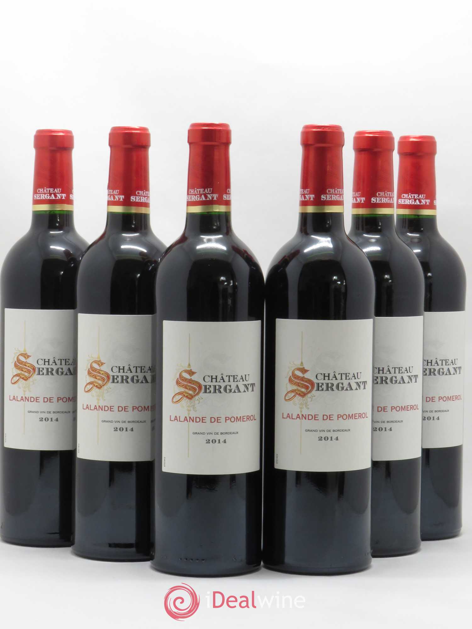 Lalande-de-Pomerol Château Sergant (sans prix de réserve) 2014 - Posten von 6 Flaschen - 0