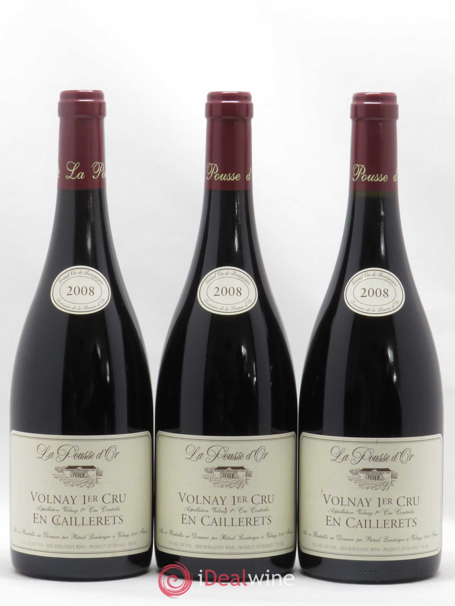 Volnay 1er Cru Les Caillerets La Pousse d'Or (Domaine de) 2008 - Lot de 3 bouteilles - 0
