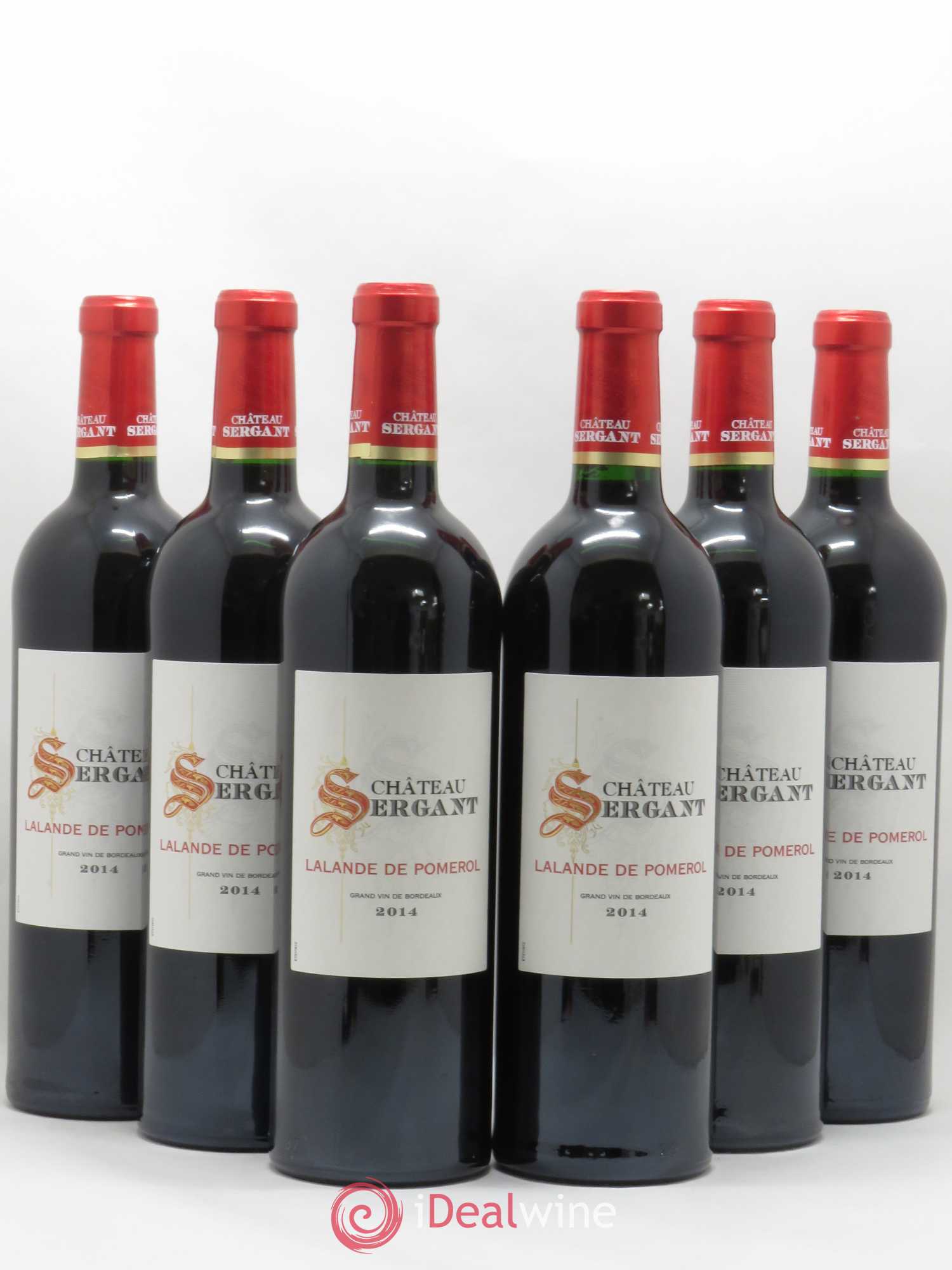 Lalande-de-Pomerol Château Sergant (sans prix de réserve) 2014 - Posten von 6 Flaschen - 0