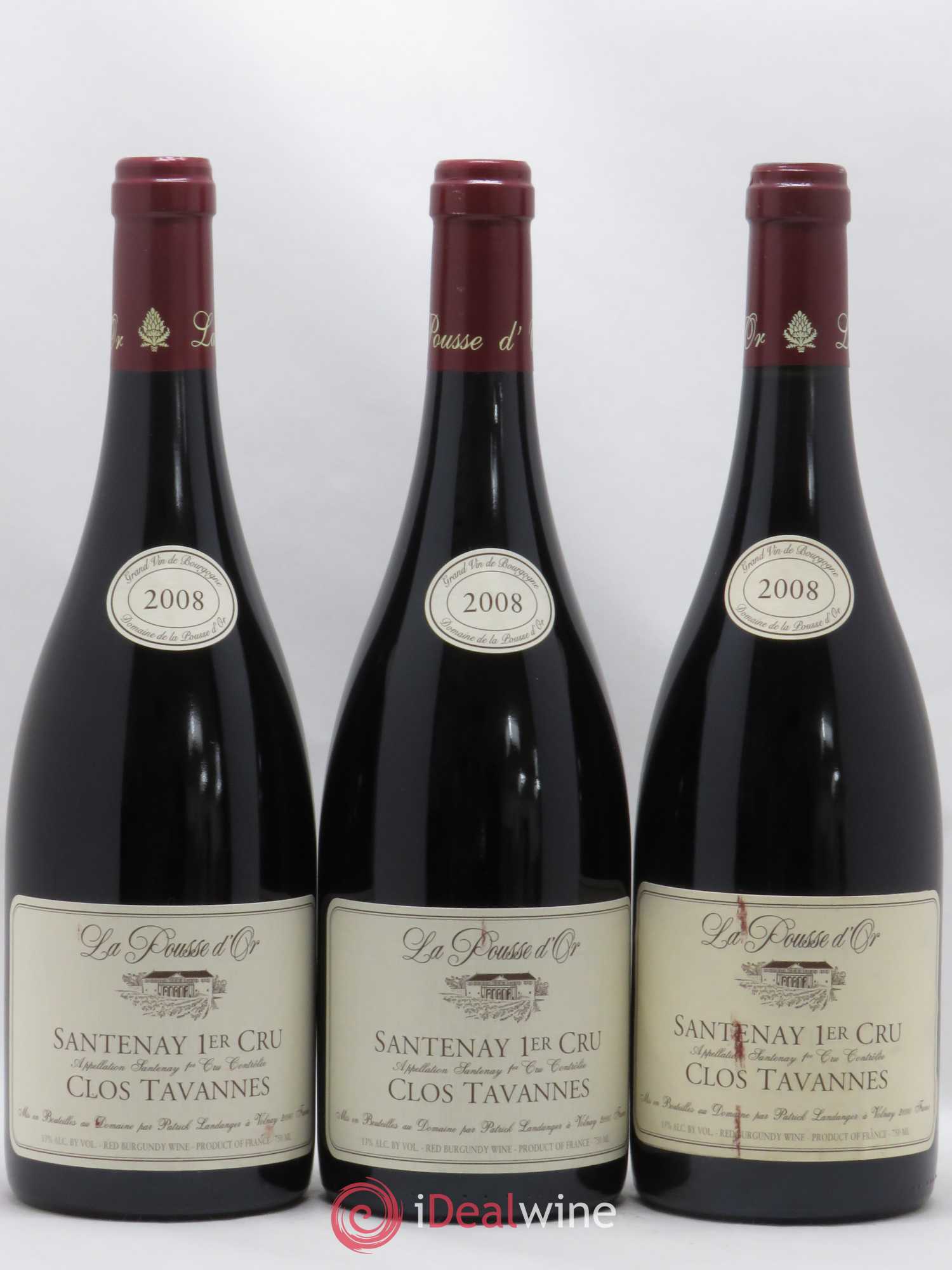Santenay 1er Cru Clos Tavannes La Pousse d'Or (Domaine de) 2008 - Lot de 3 bouteilles - 0