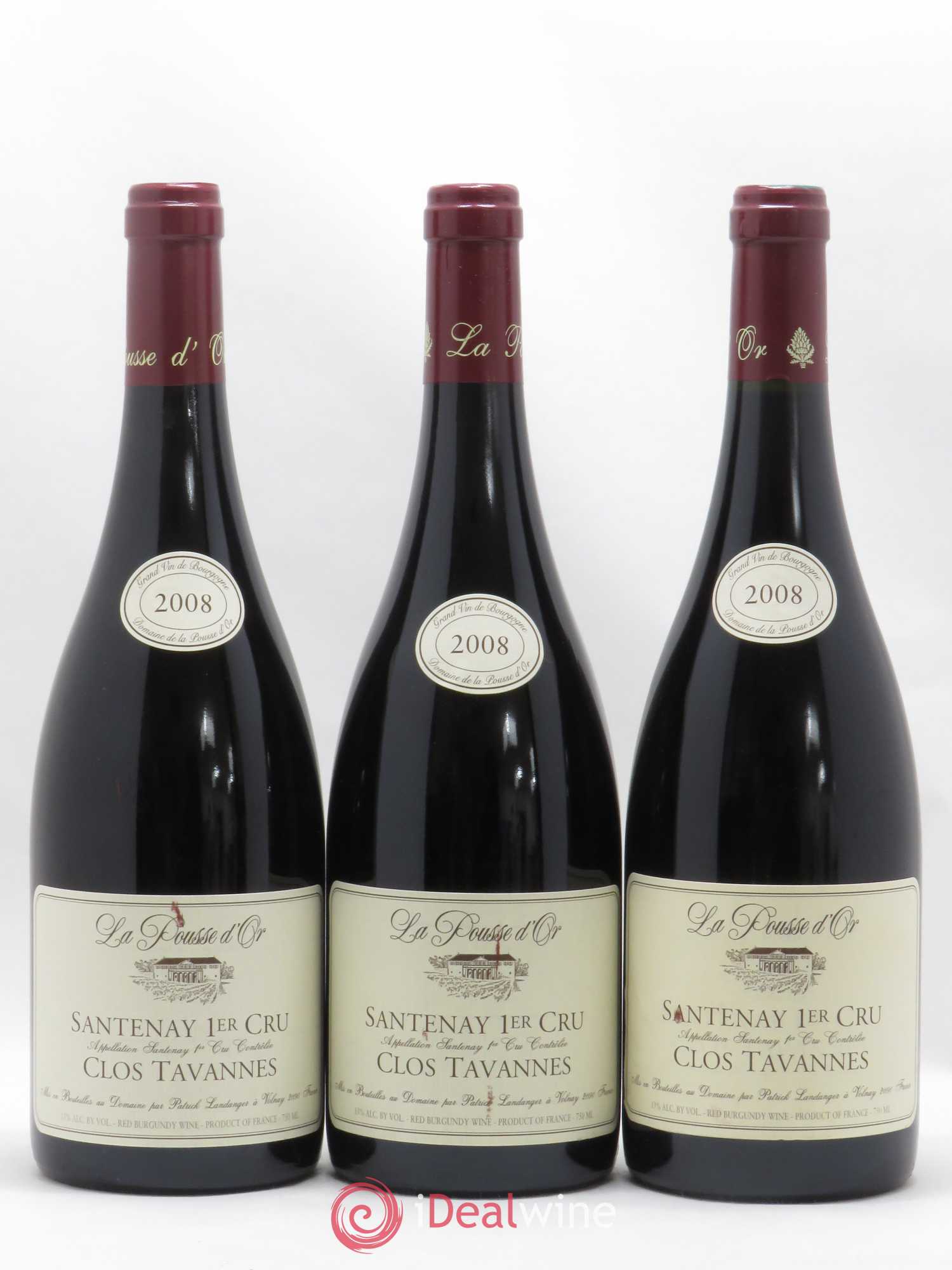 Santenay 1er Cru Clos Tavannes La Pousse d'Or (Domaine de) 2008 - Lot de 3 bouteilles - 0