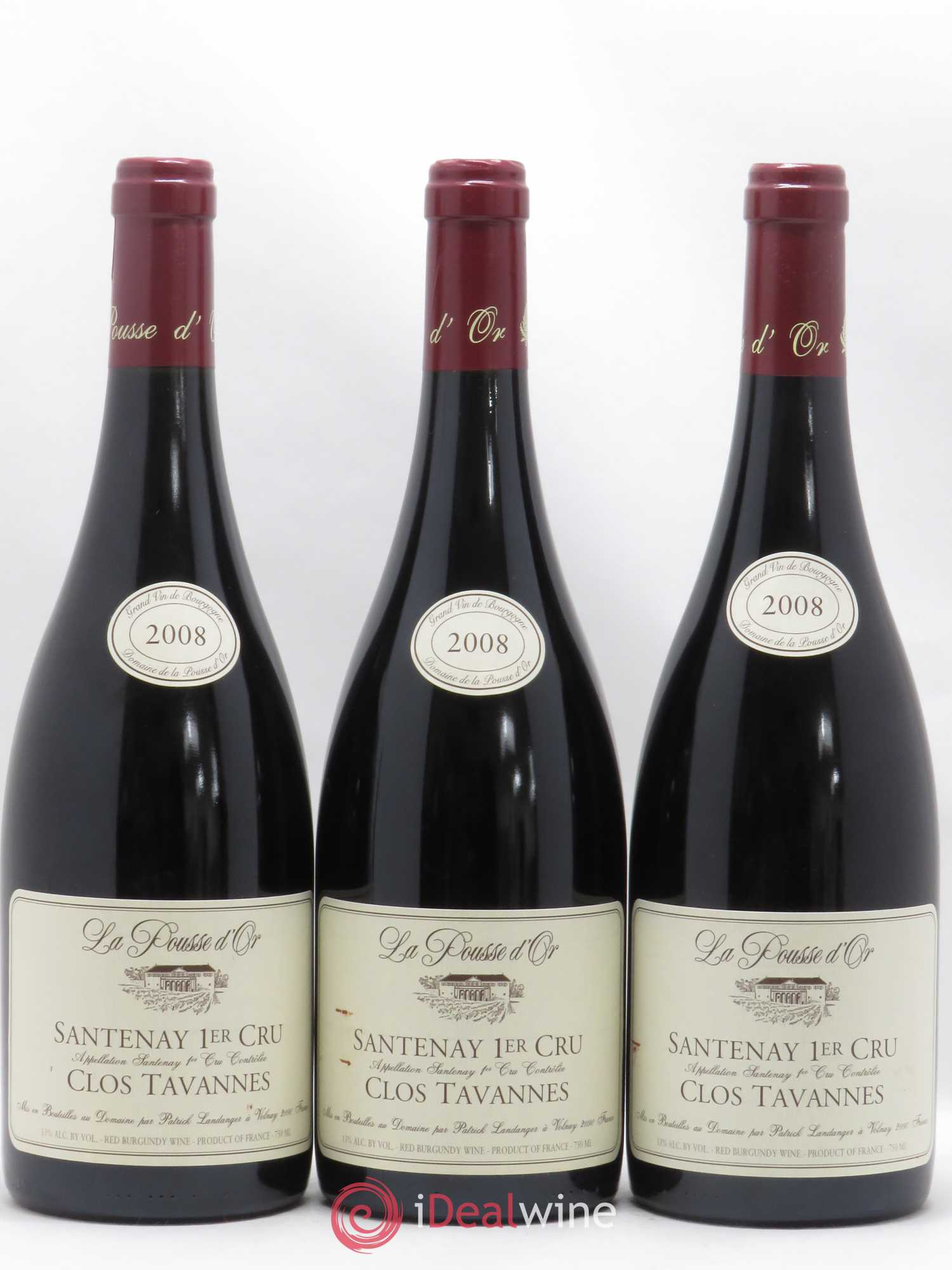 Santenay 1er Cru Clos Tavannes La Pousse d'Or (Domaine de) 2008 - Lot de 3 bouteilles - 0