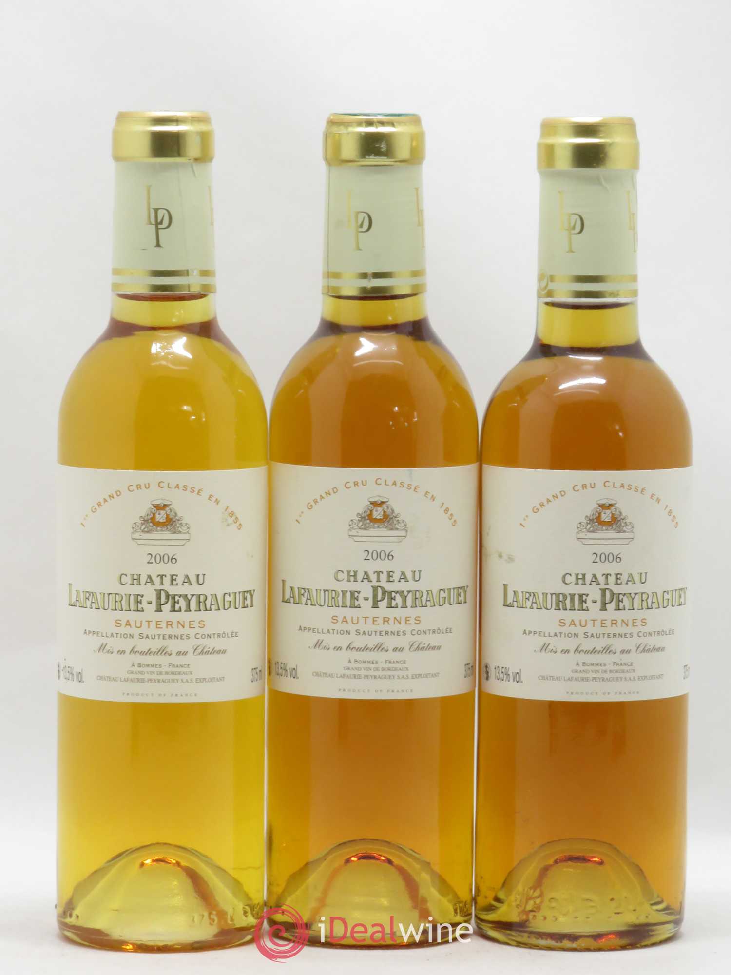 Château Lafaurie-Peyraguey 1er Grand Cru Classé 2006 - Posten von 3 Demi-Flaschen - 0