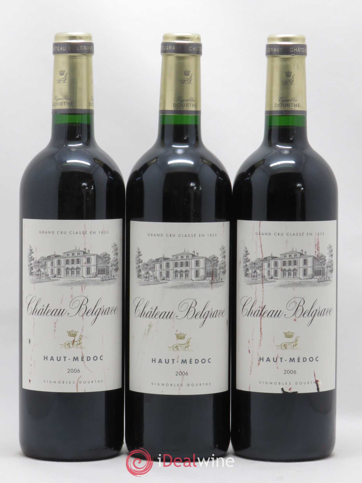 Château Belgrave 5ème Grand Cru Classé 2006 - Lot de 3 bouteilles - 0
