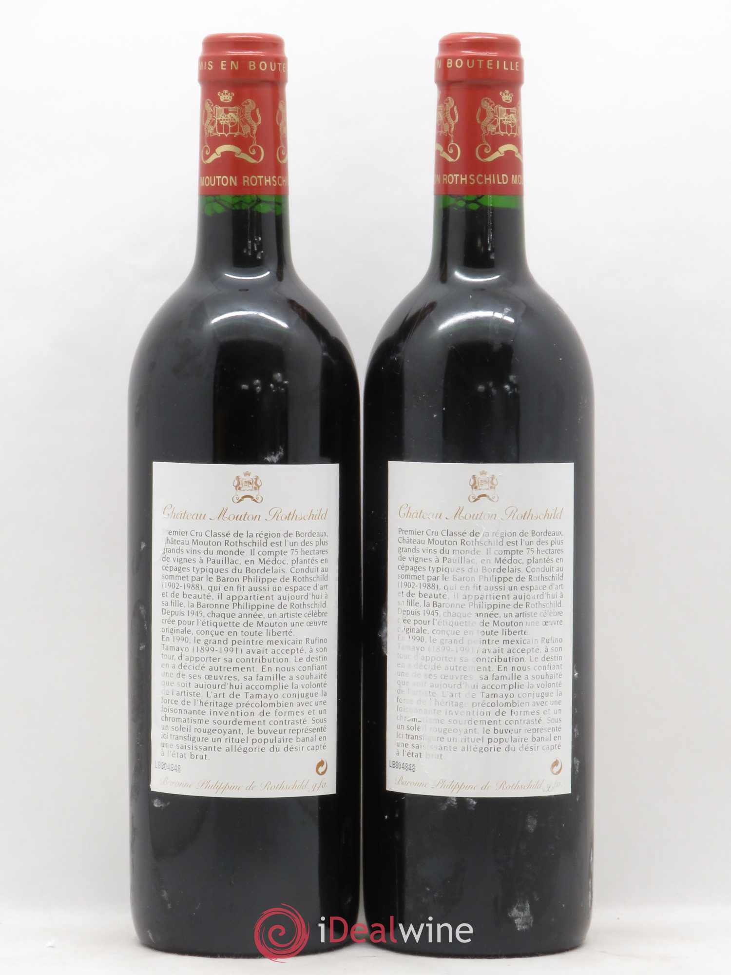 Château Mouton Rothschild 1er Grand Cru Classé 1998 - Lot de 2 bouteilles - 1