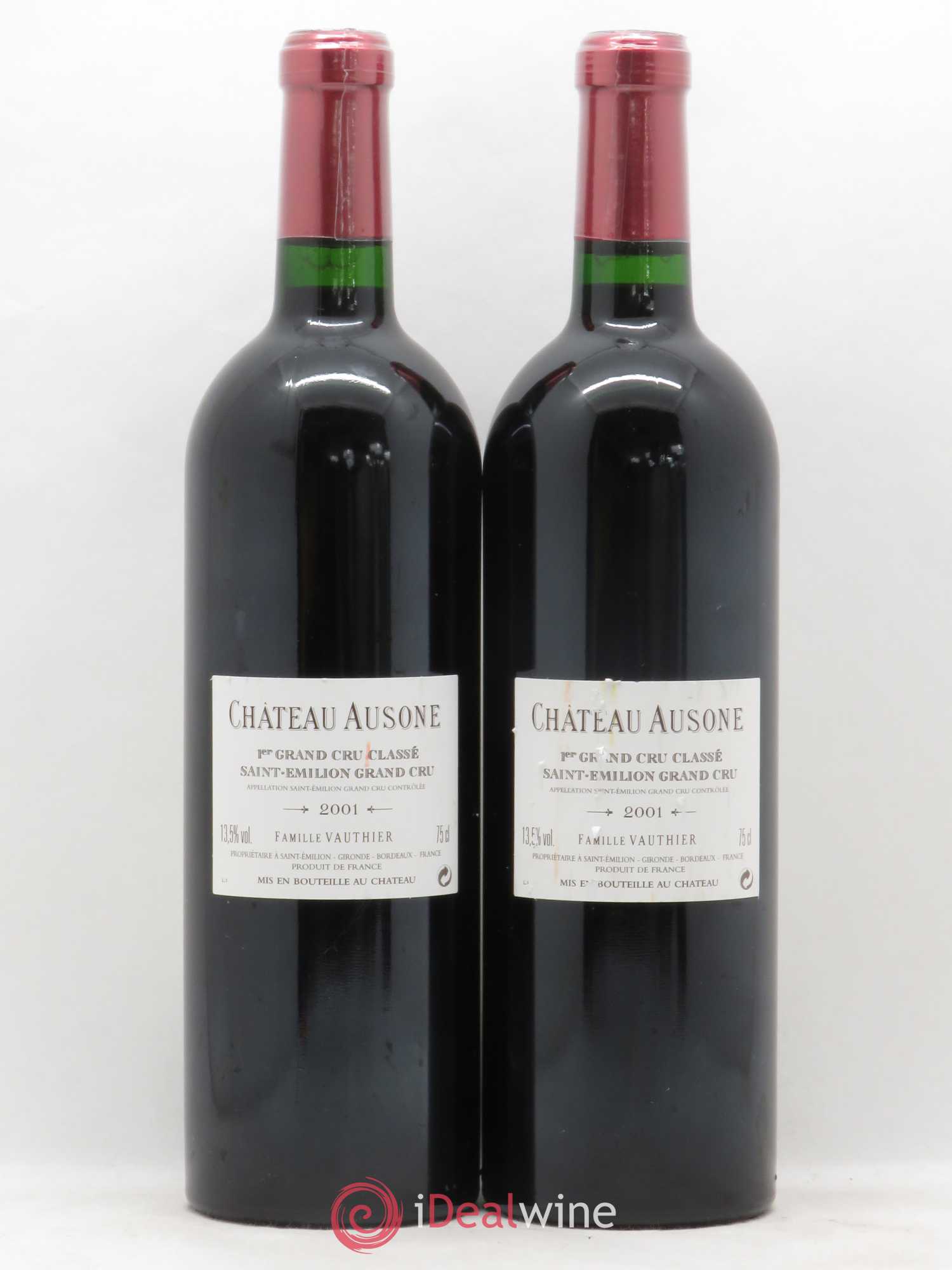 Château Ausone 1er Grand Cru Classé A 2001 - Lot de 2 bouteilles - 1