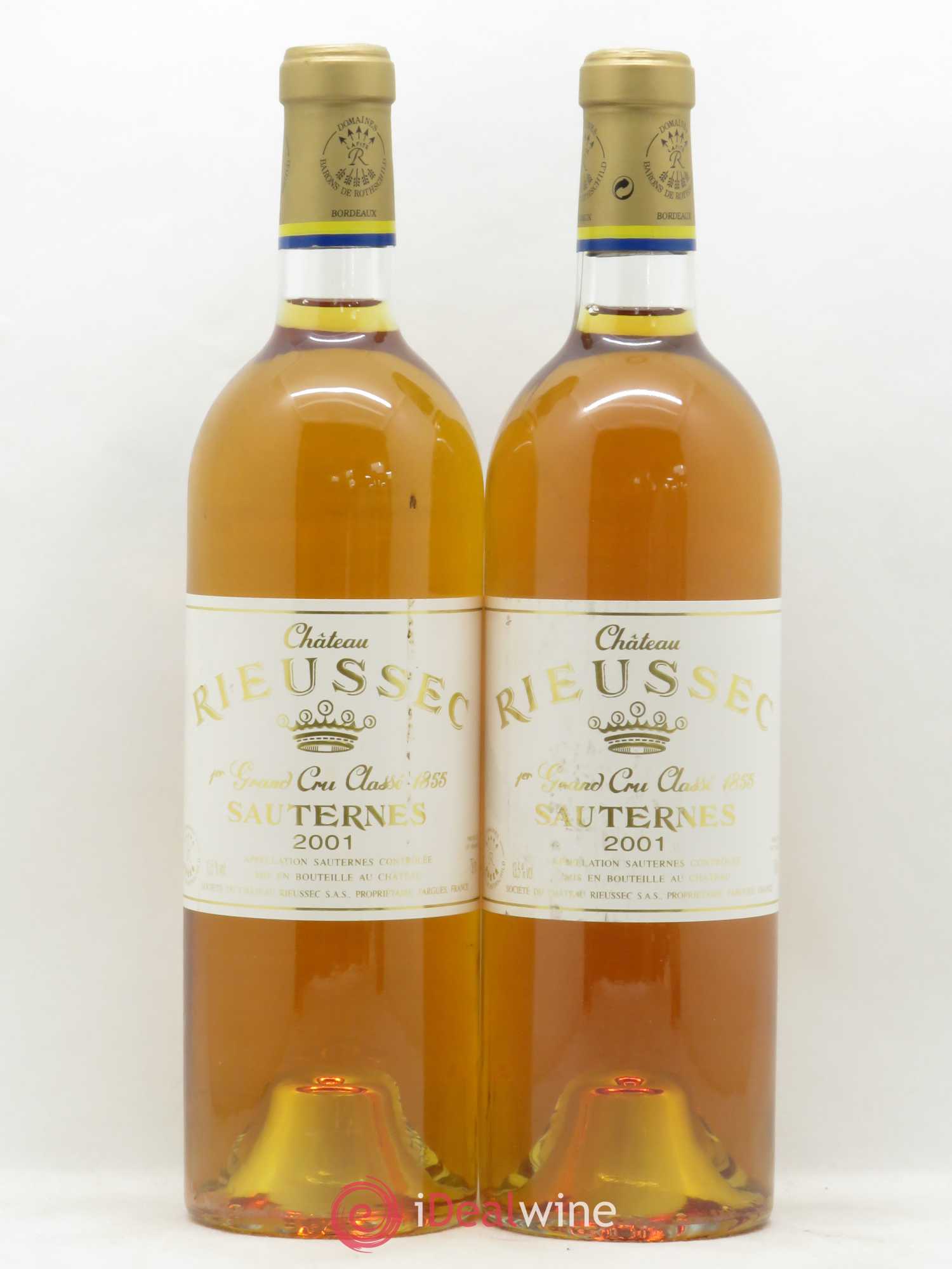Château Rieussec 1er Grand Cru Classé 2001 - Lotto di 2 bottiglie - 0