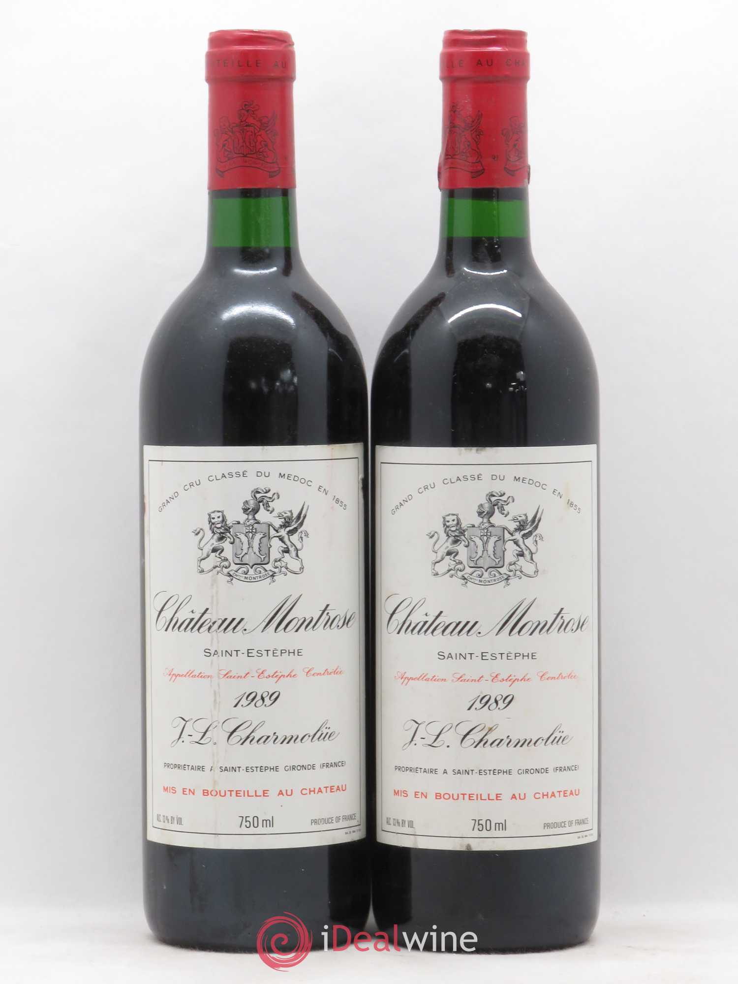 Château Montrose 2ème Grand Cru Classé 1989 - Lot de 2 bouteilles - 0