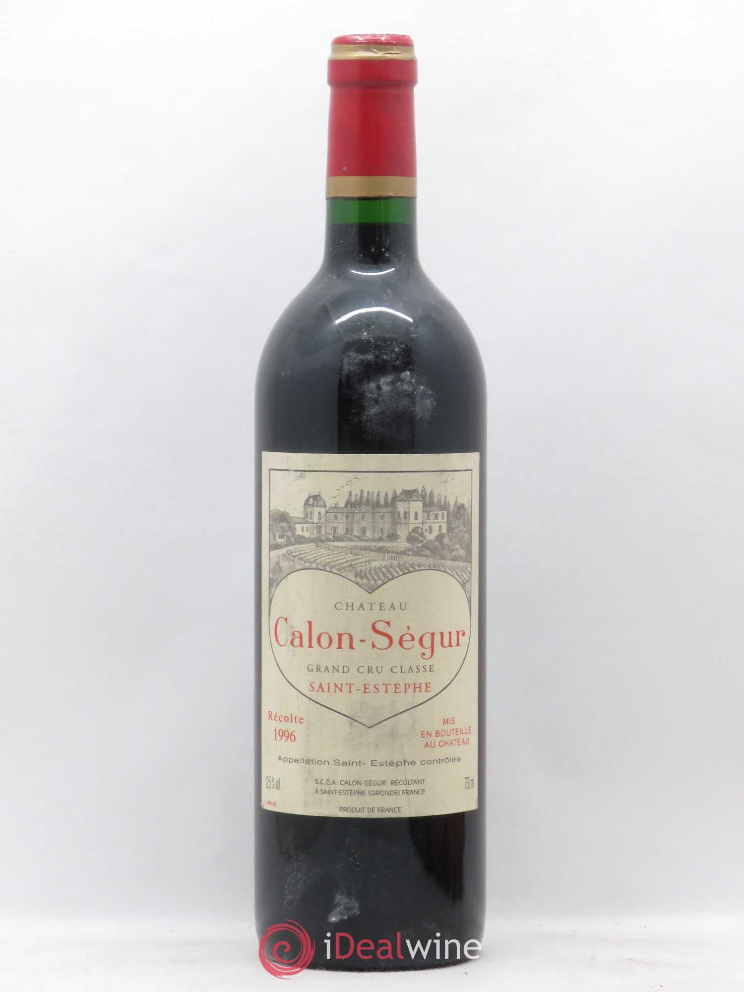 Château Calon Ségur 3ème Grand Cru Classé 1996 - Lot de 1 bouteille - 0