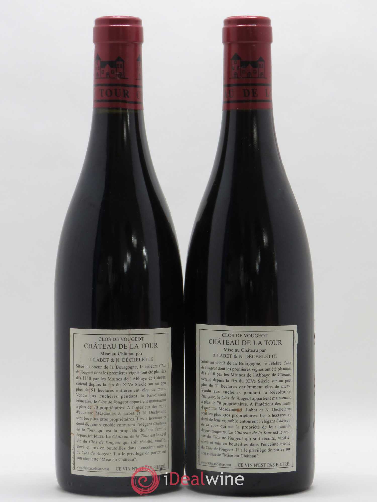 Clos de Vougeot Grand Cru Vieilles Vignes Château de La Tour 2005 - Lot de 2 bouteilles - 1