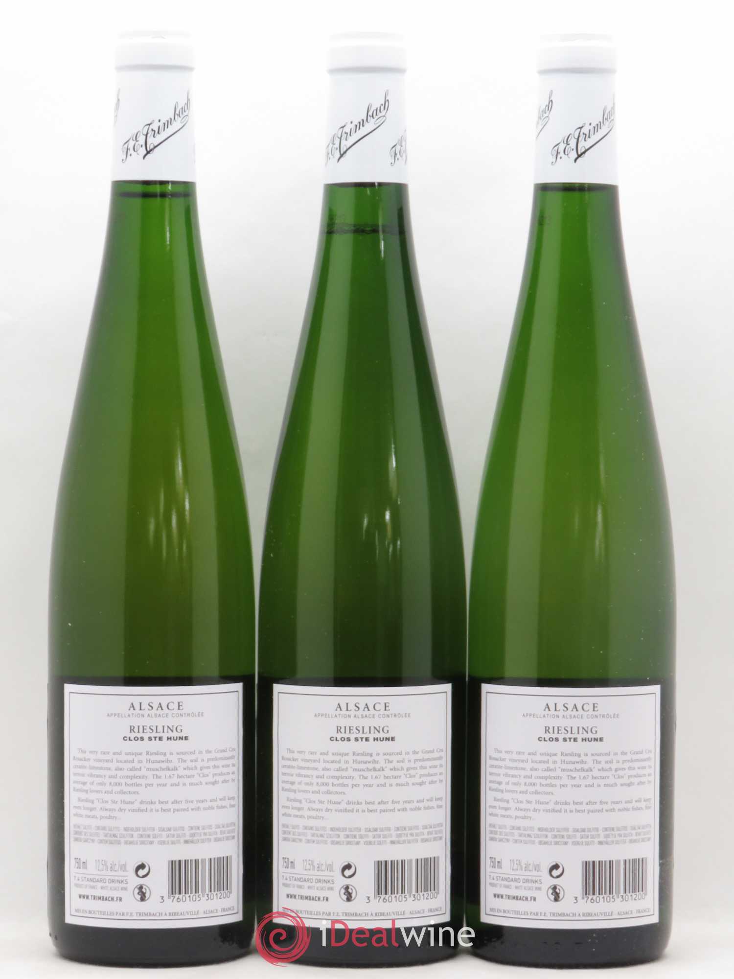Alsace Riesling Clos Sainte-Hune Trimbach (Domaine) 2012 - Lot de 3 bouteilles - 1