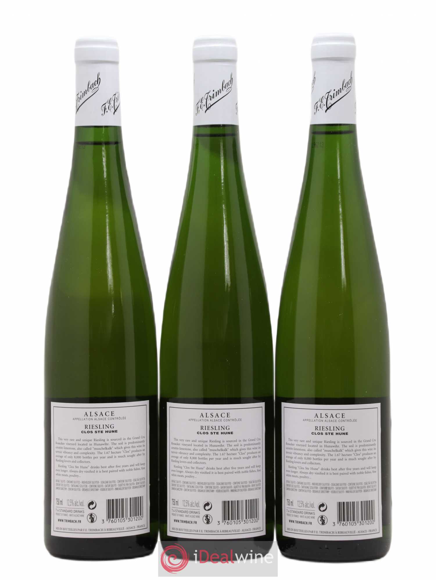 Alsace Riesling Clos Sainte-Hune Trimbach (Domaine) 2012 - Lot de 3 bouteilles - 1