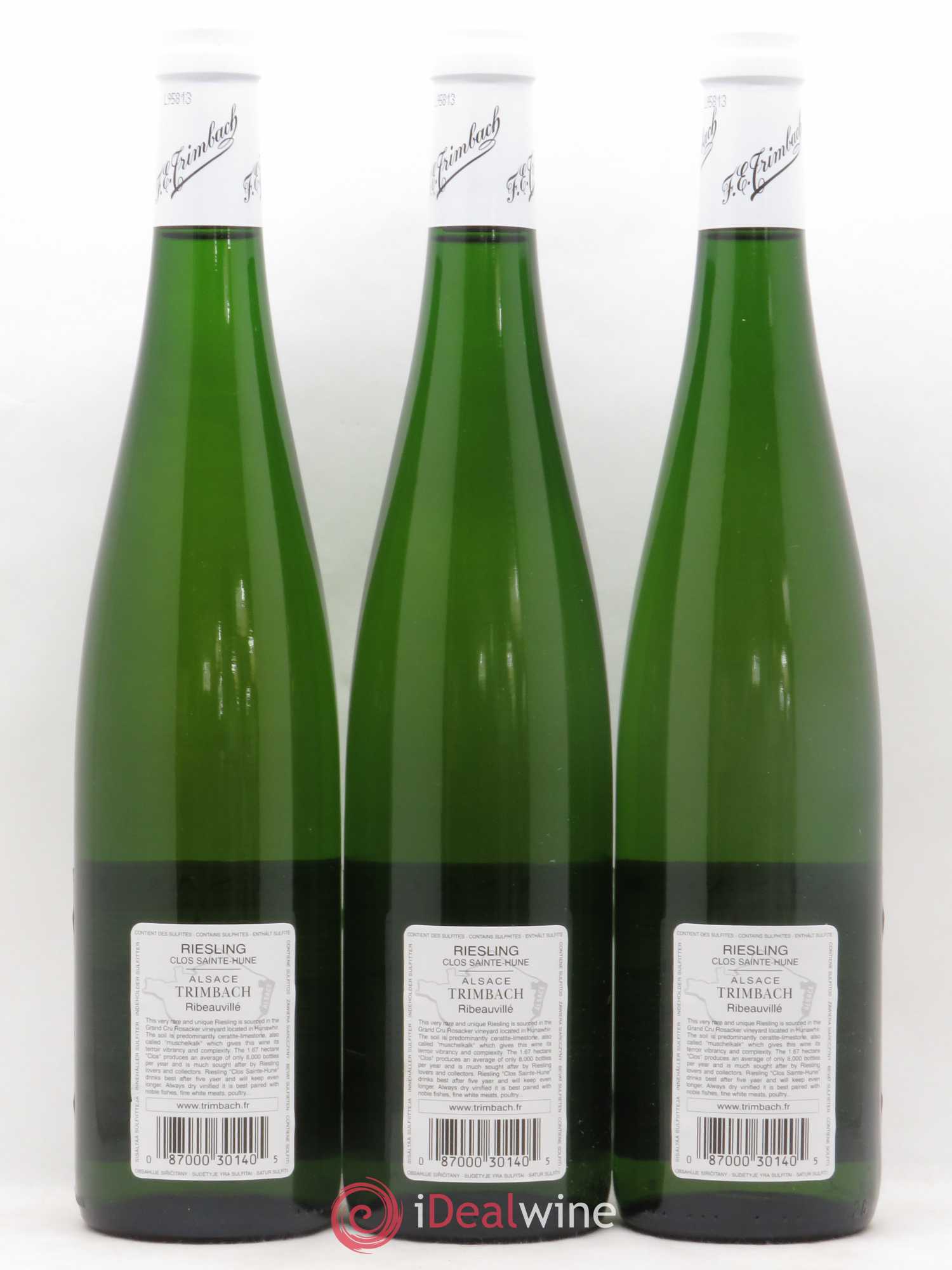 Alsace Riesling Clos Sainte-Hune Trimbach (Domaine) 2008 - Lot de 3 bouteilles - 1
