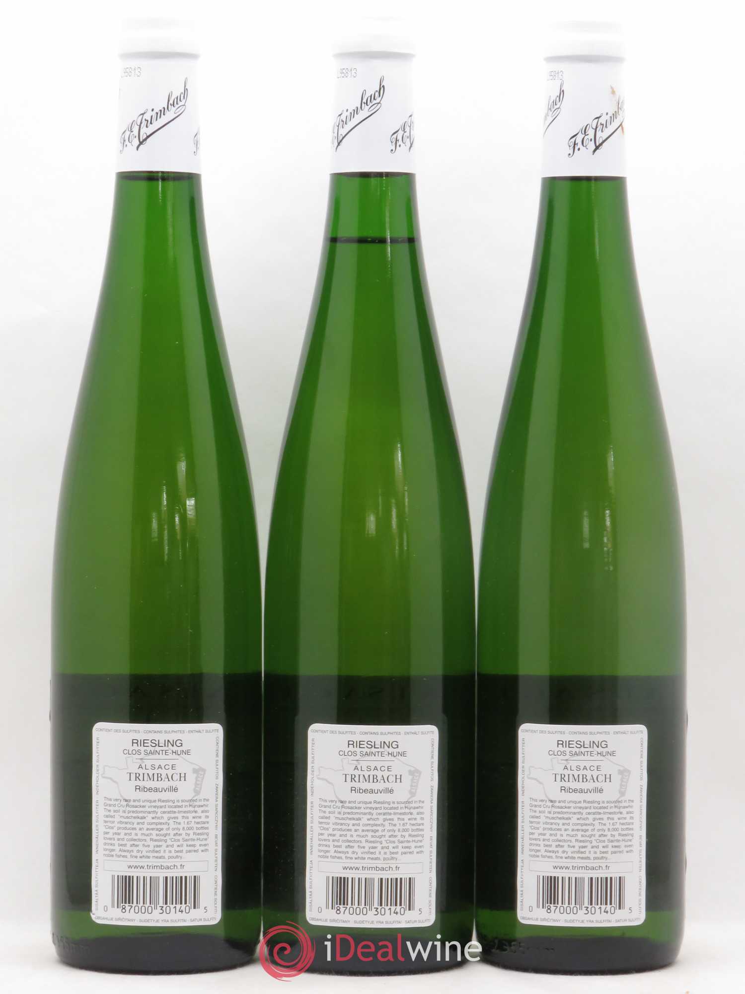 Alsace Riesling Clos Sainte-Hune Trimbach (Domaine) 2008 - Lot de 3 bouteilles - 1